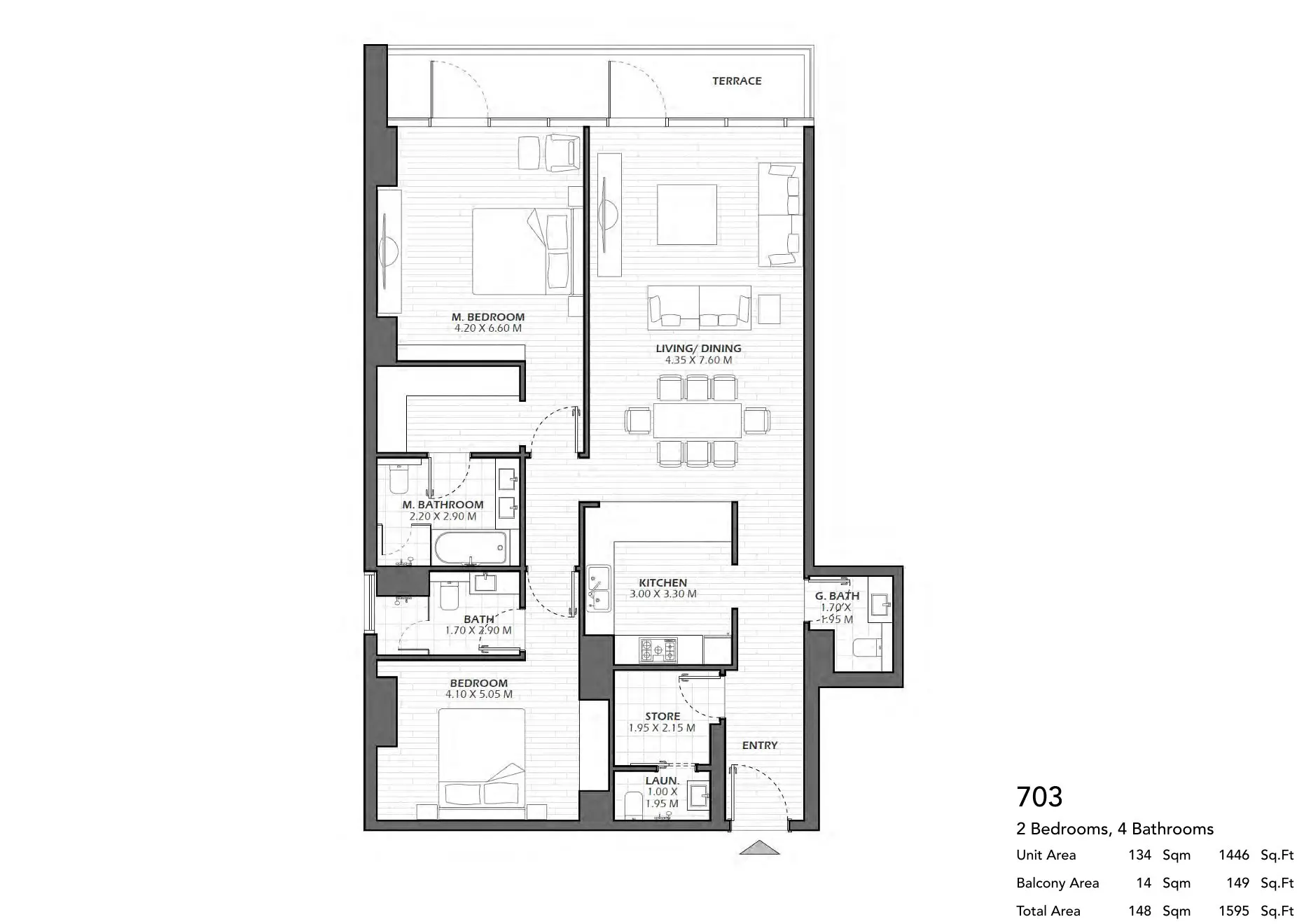 Unit 703 floor plan