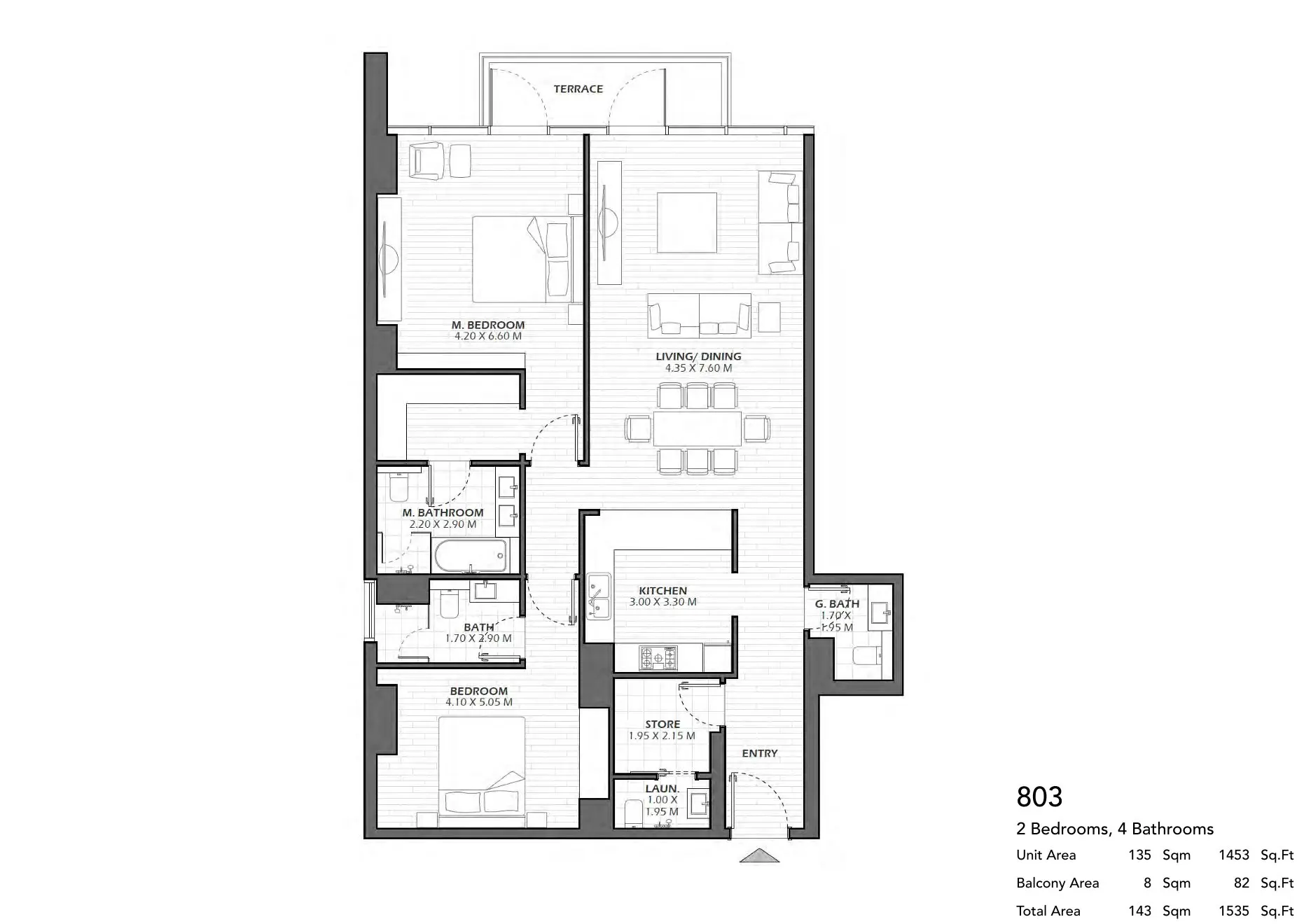 Unit 803 floor plan