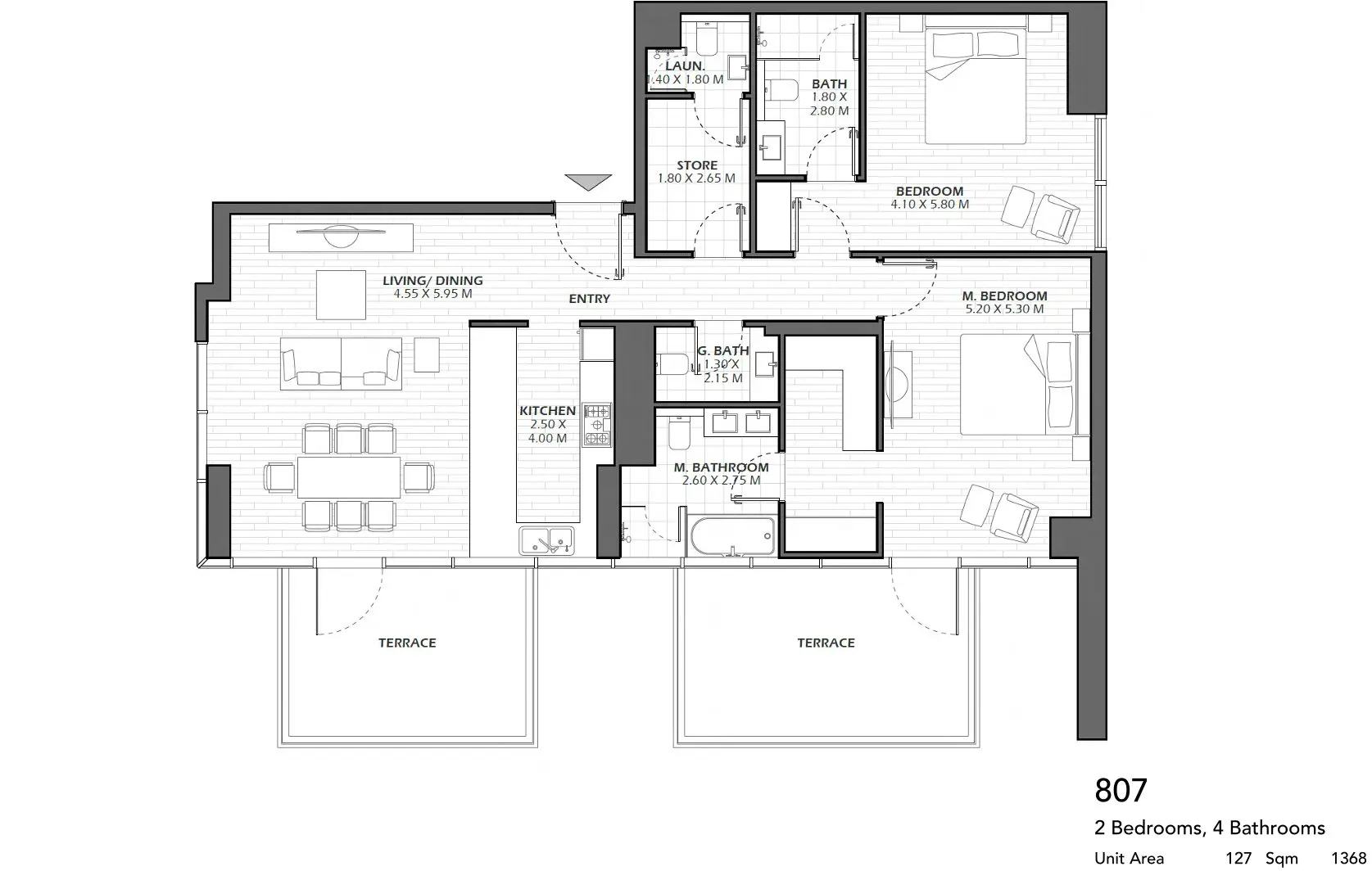 Unit 807 floor plan