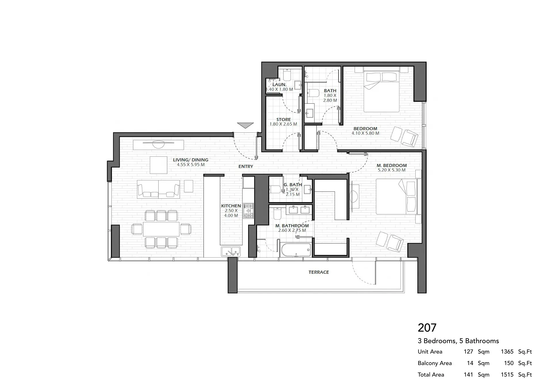 Unit 207 floor plan