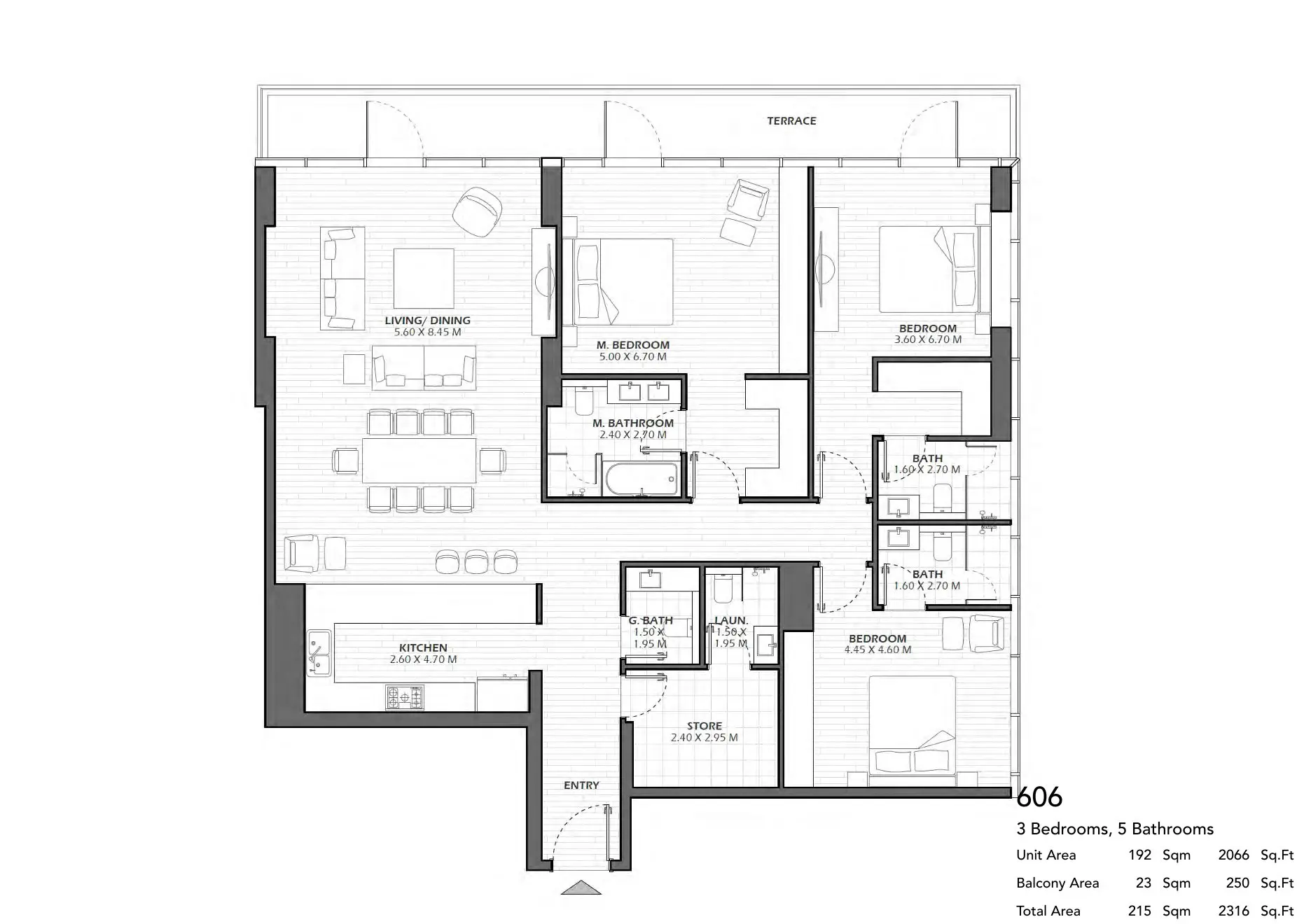 Unit 606 floor plan