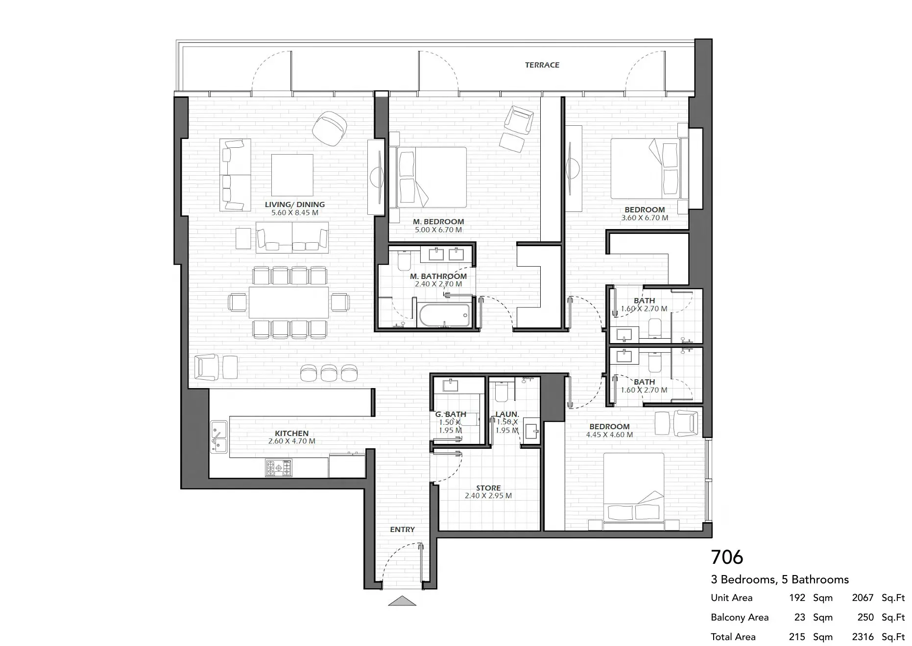 Unit 706 floor plan
