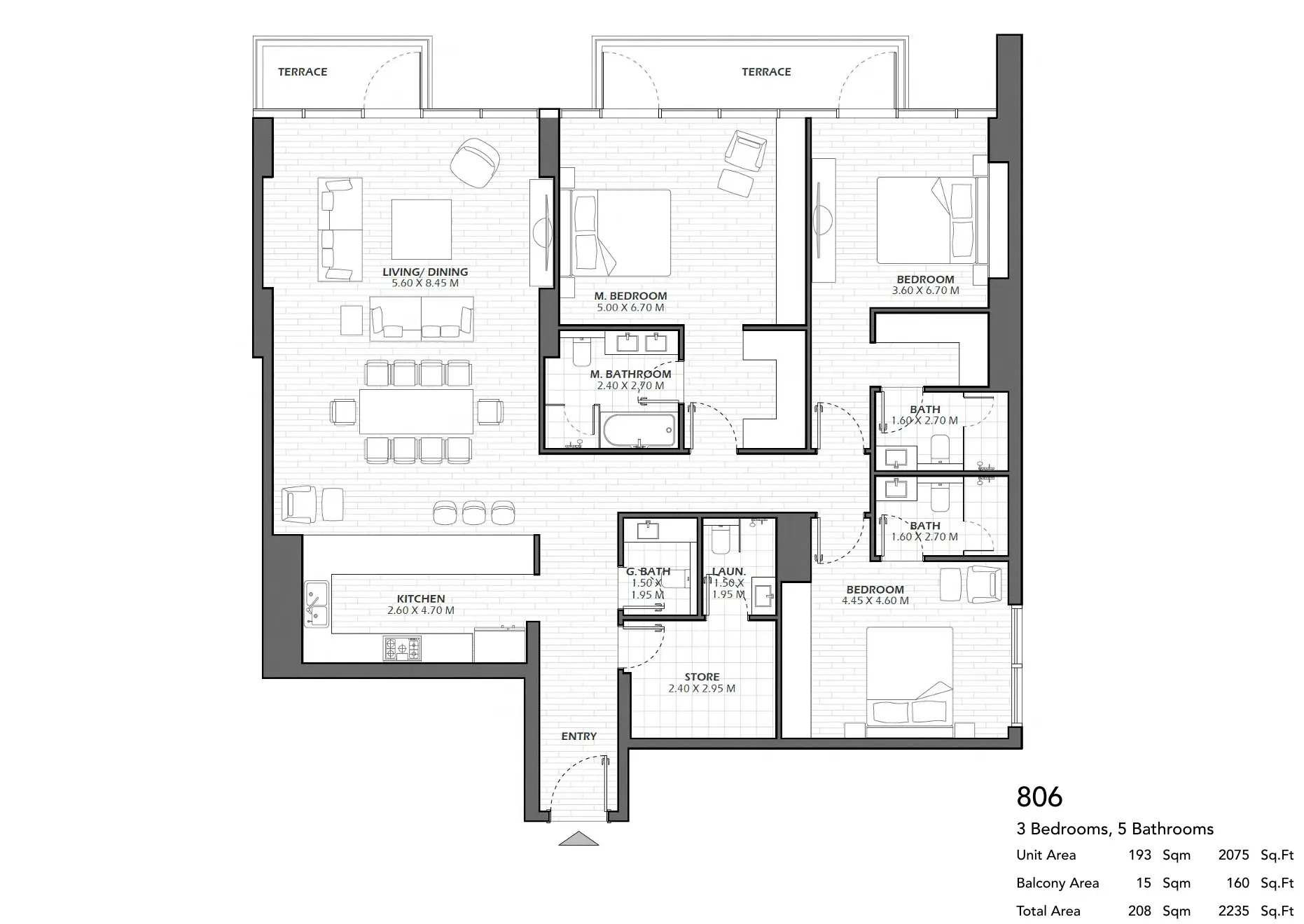 Unit 806 floor plan
