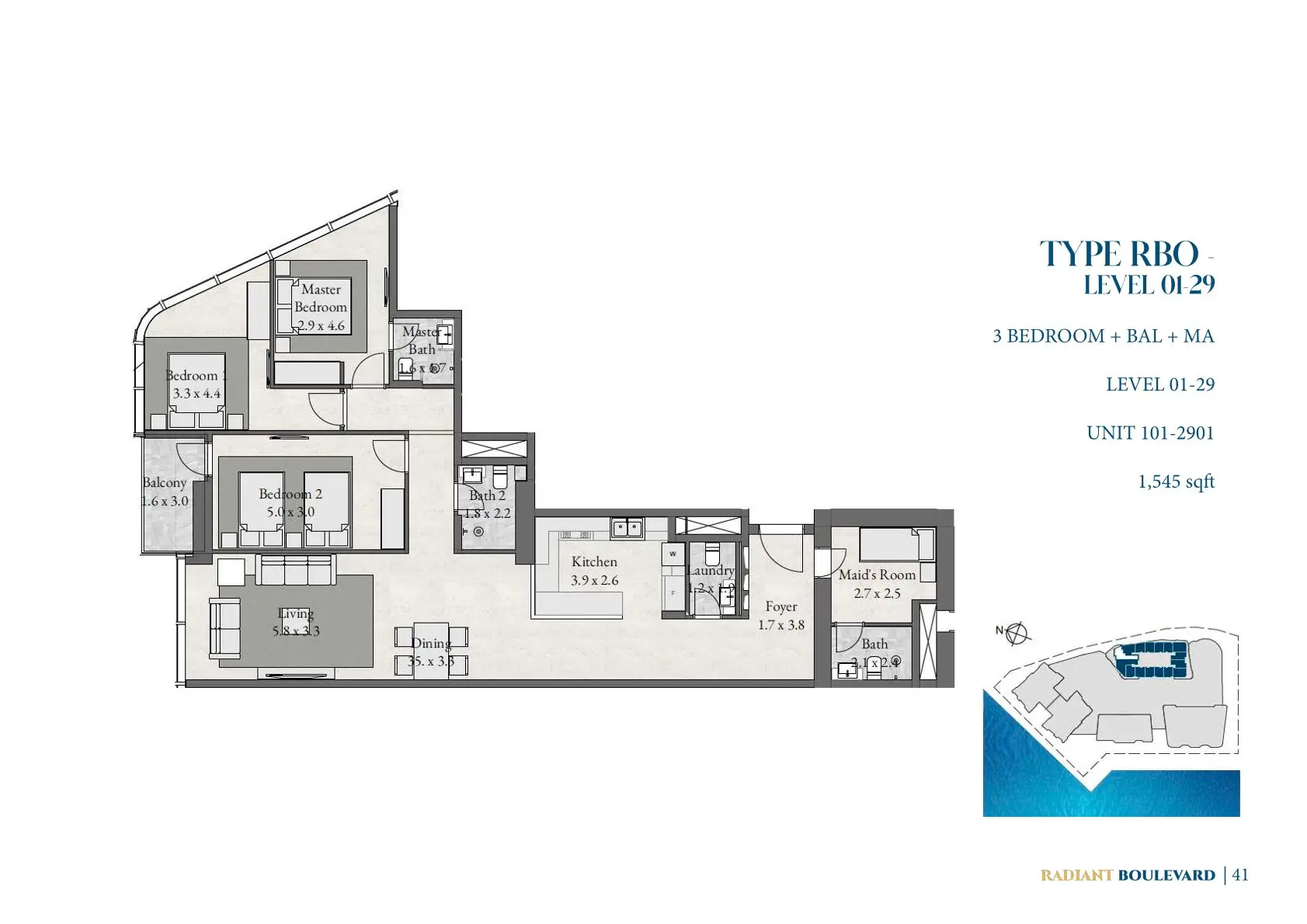 Type F floor plan