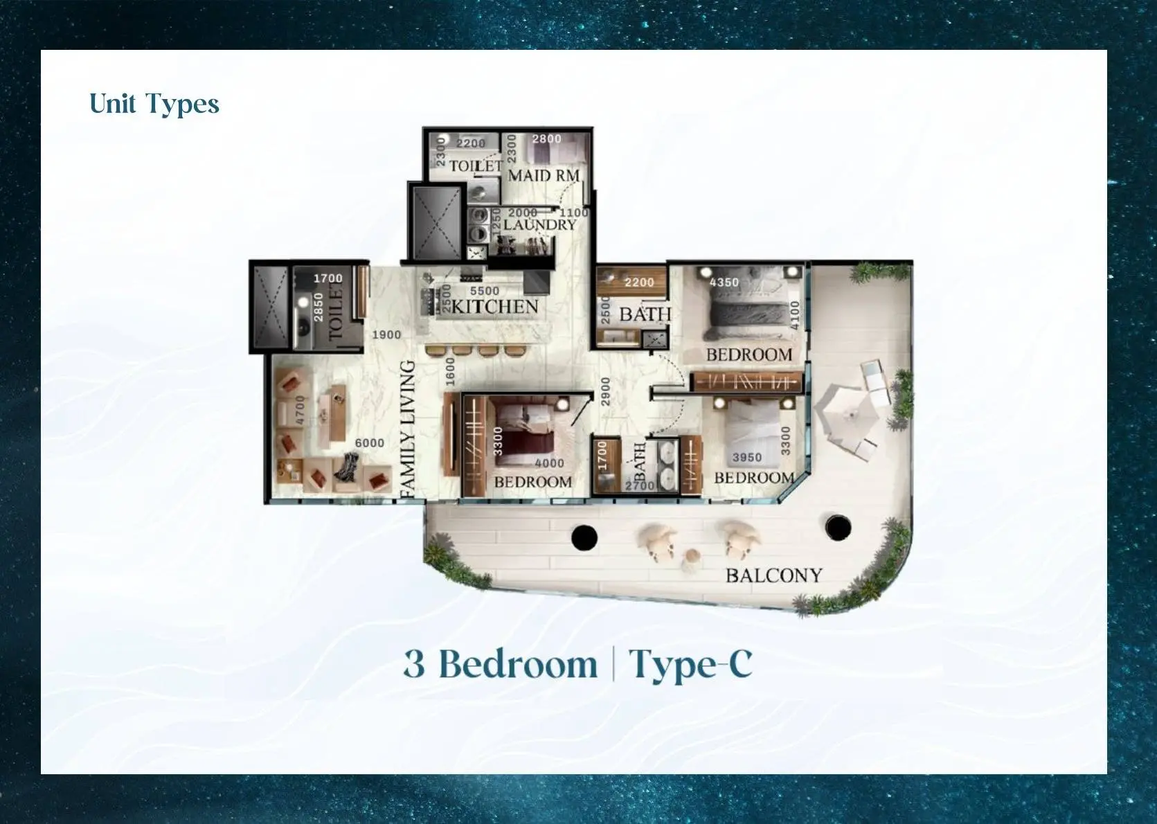 Type C floor plan