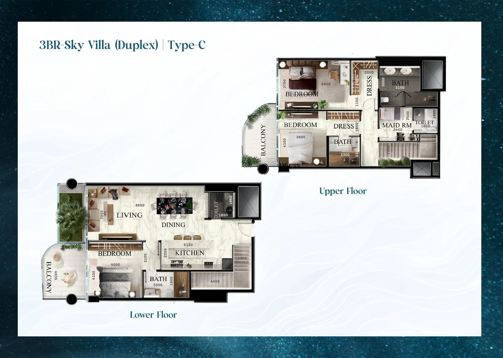 Duplex – Type C floor plan