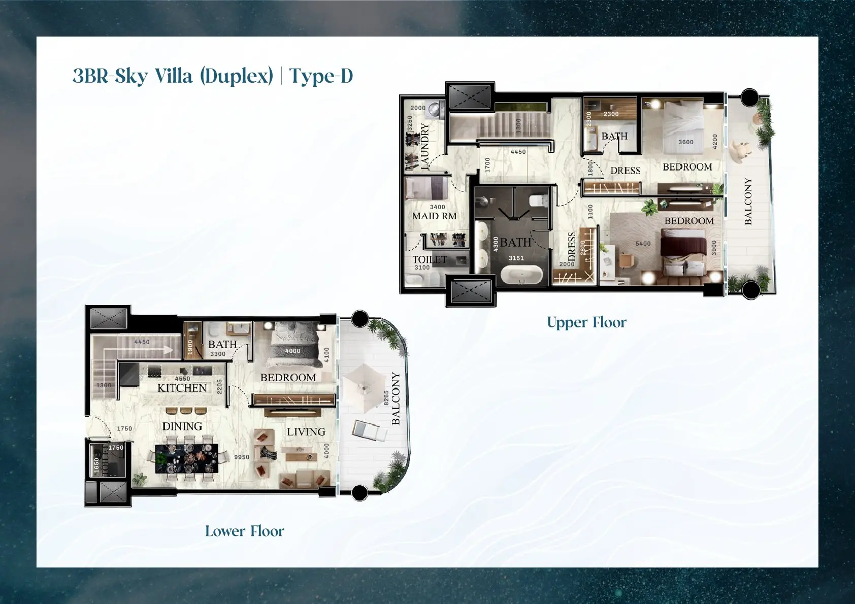 Duplex – Type D floor plan