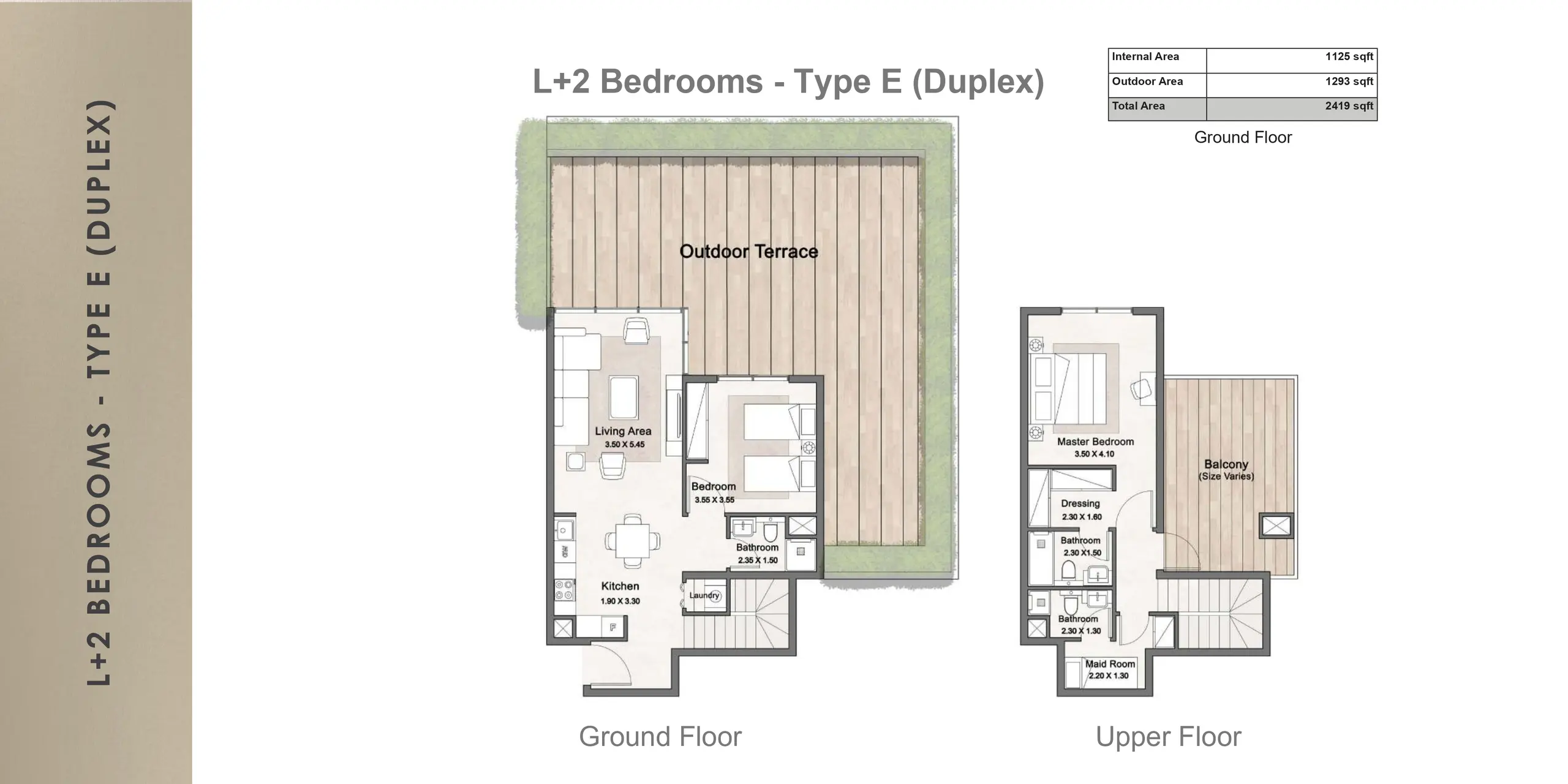 Type E Duplex floor plan