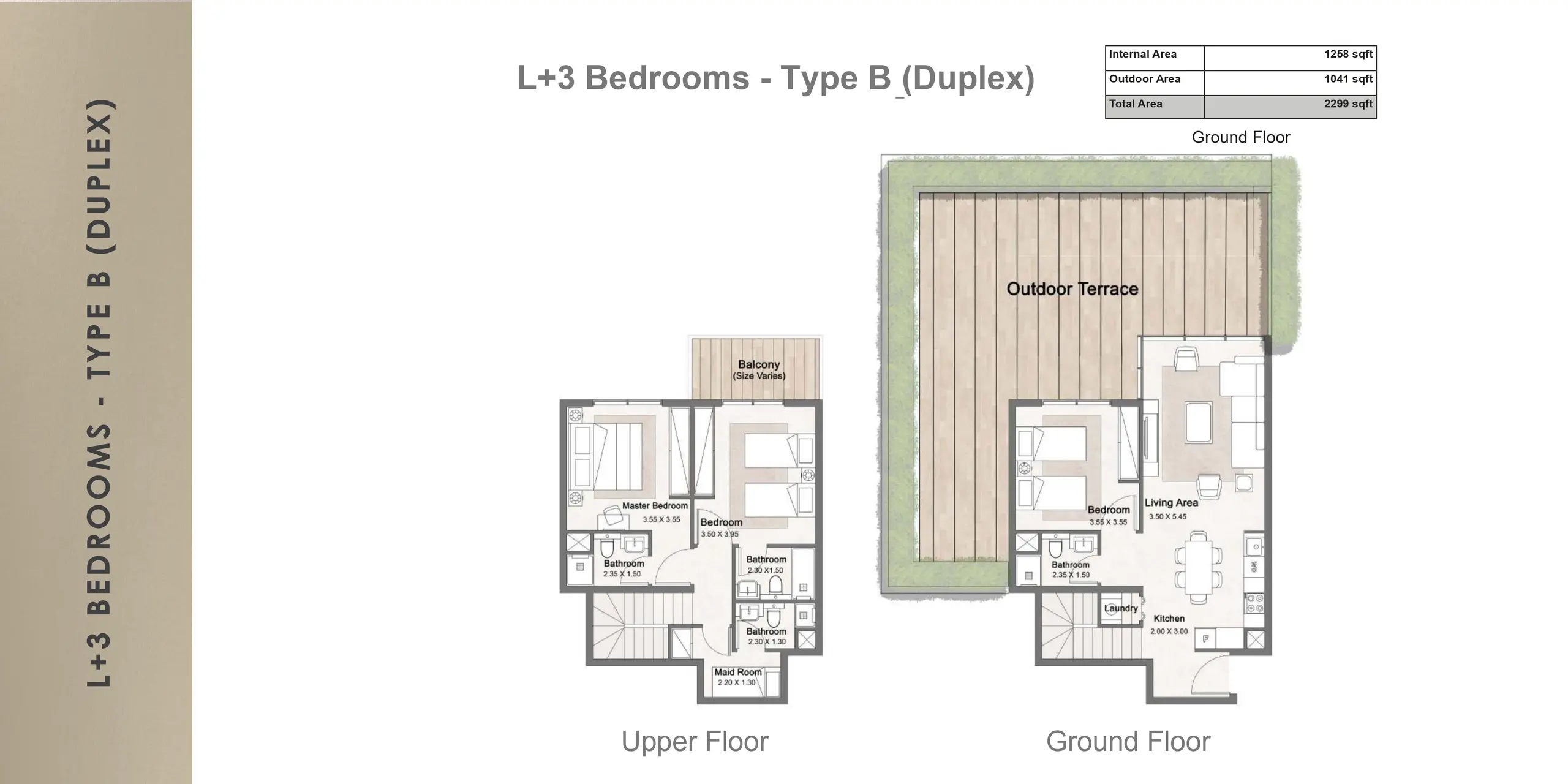 Type B Duplex floor plan