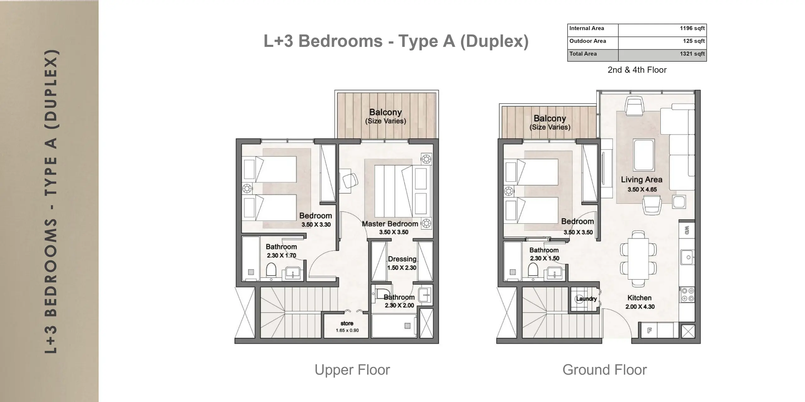 Type A Duplex floor plan