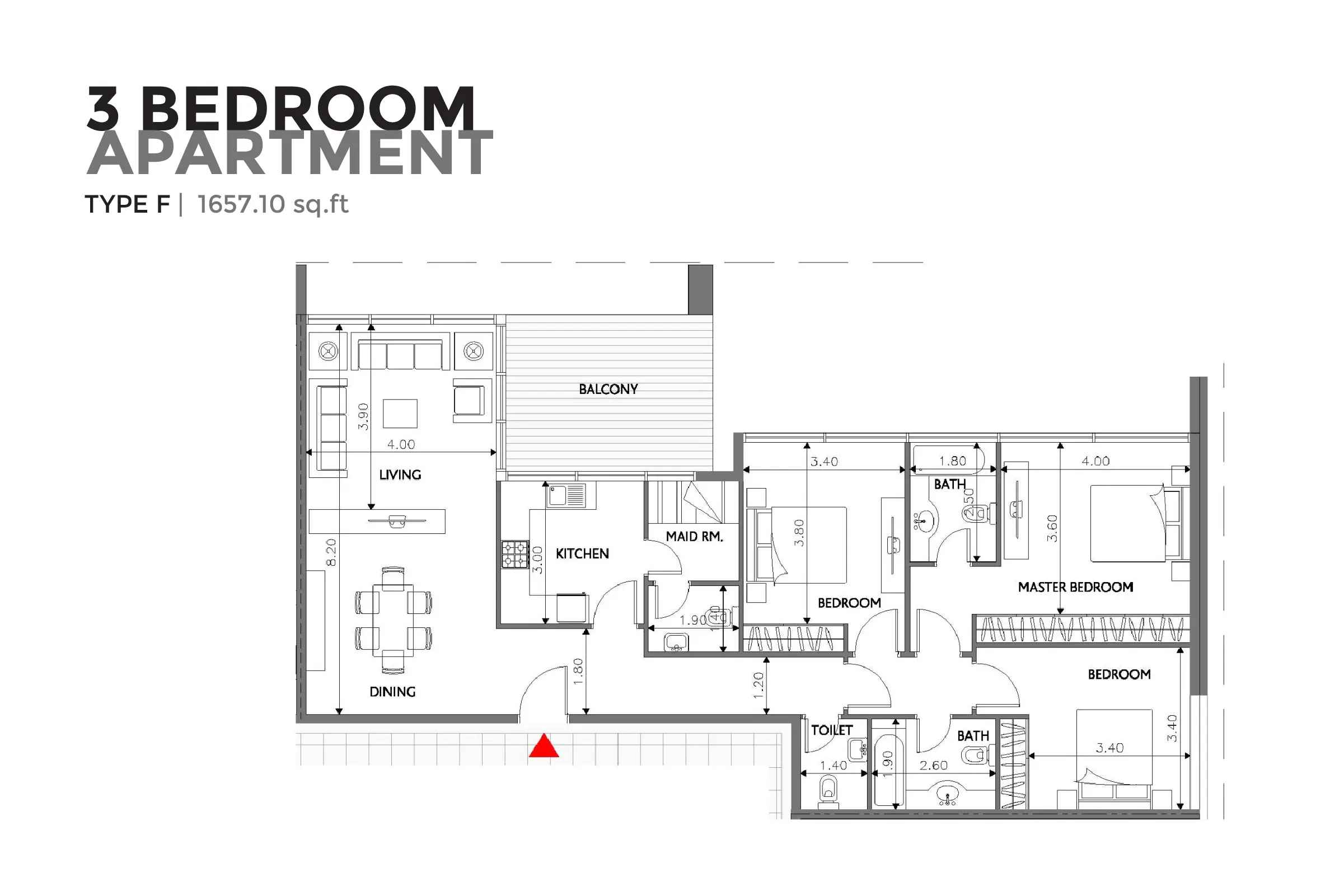 Type A - Apartment floor plan