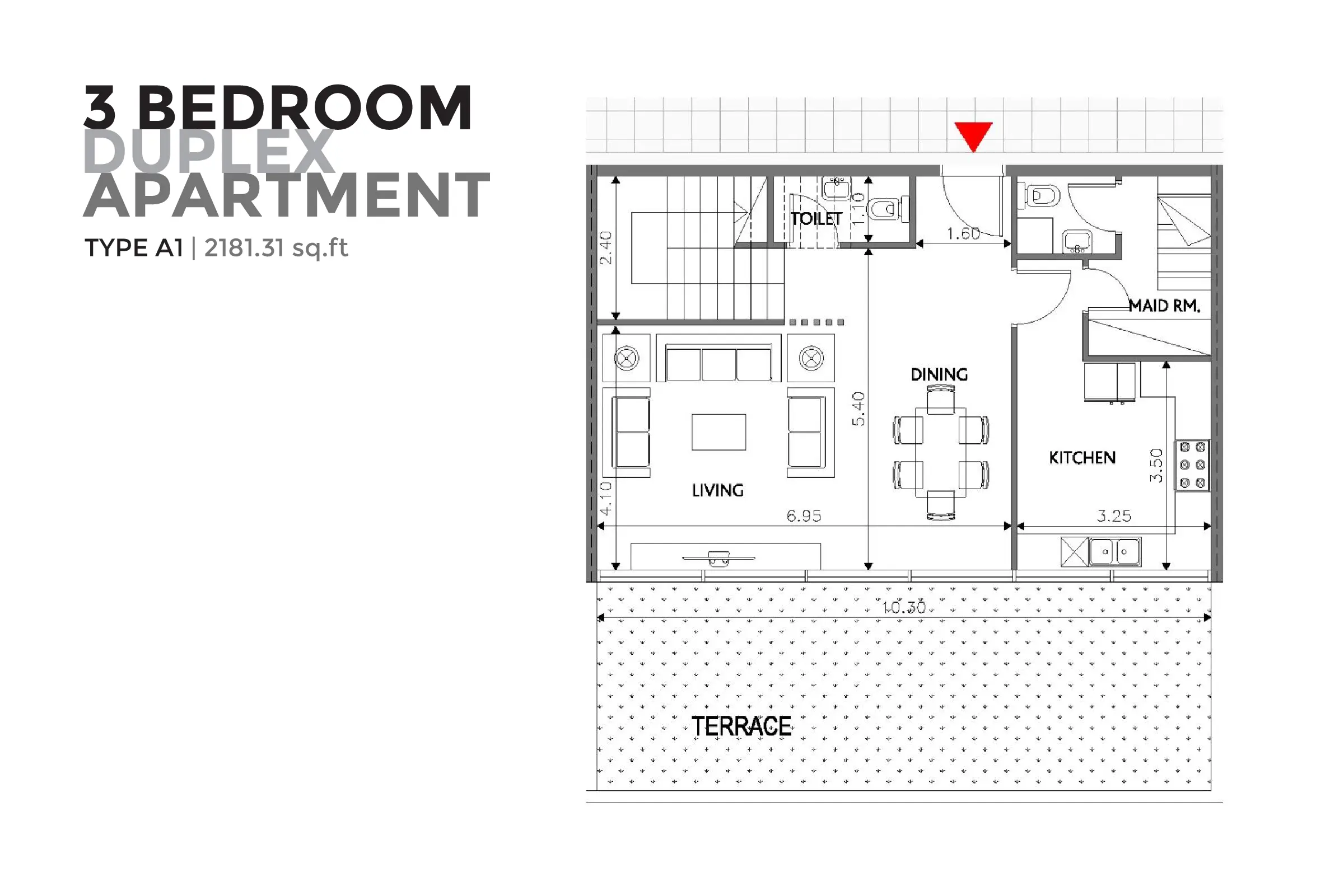 Type B - Duplex floor plan
