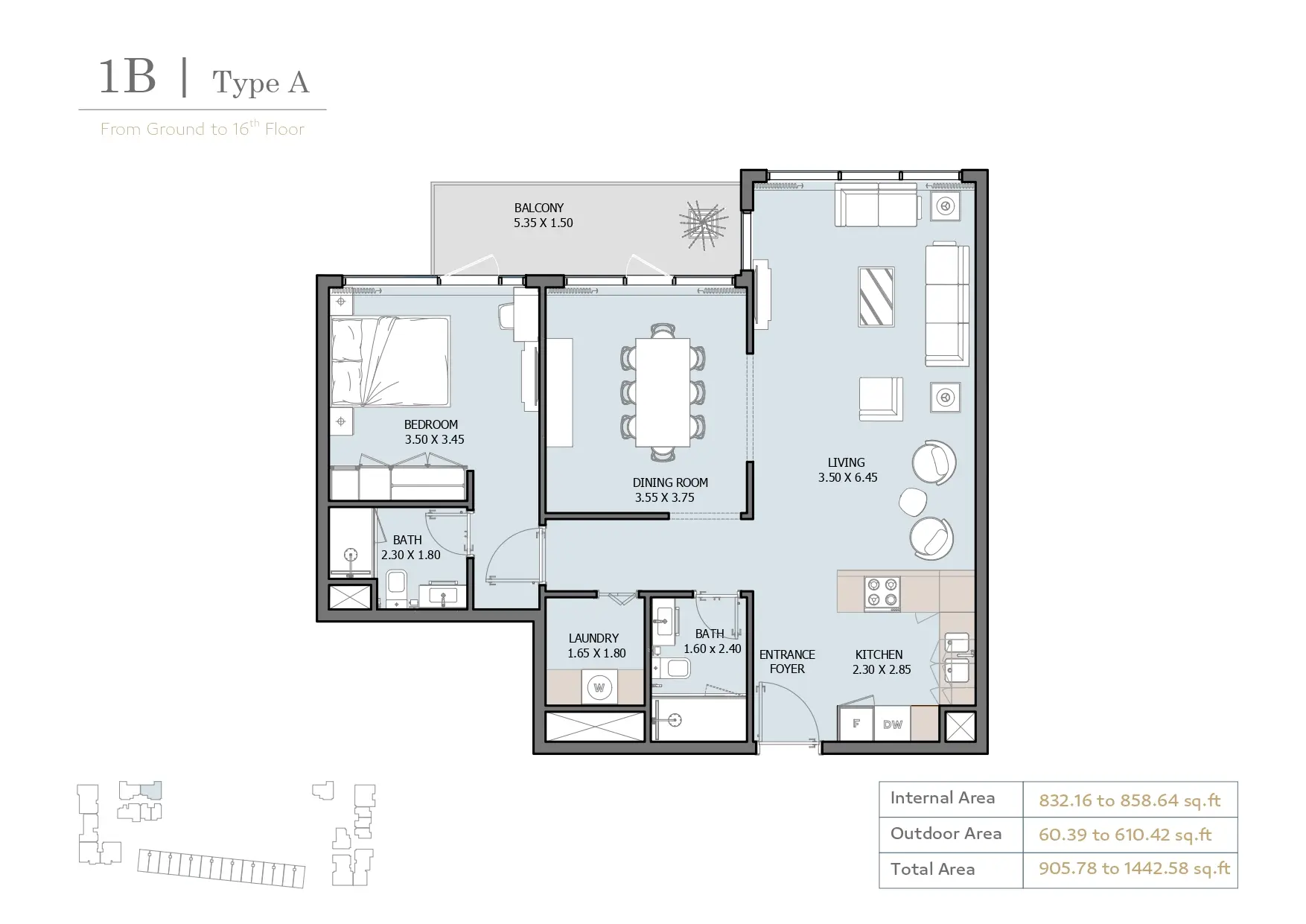 Type A floor plan