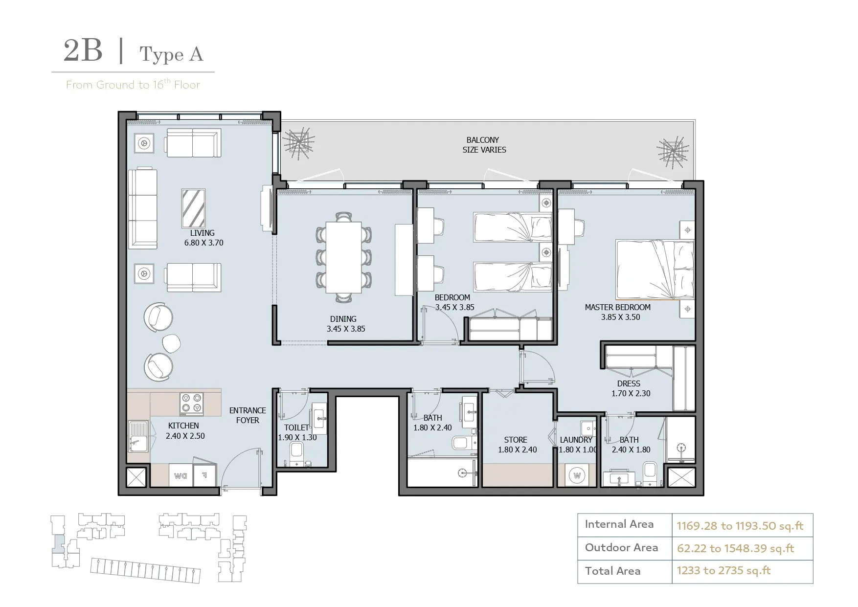 Type A floor plan