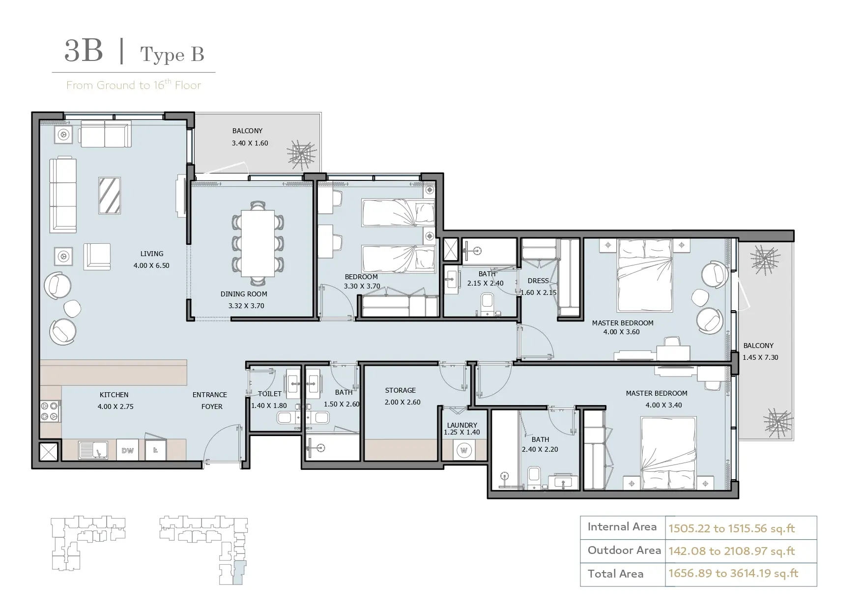 Type B floor plan