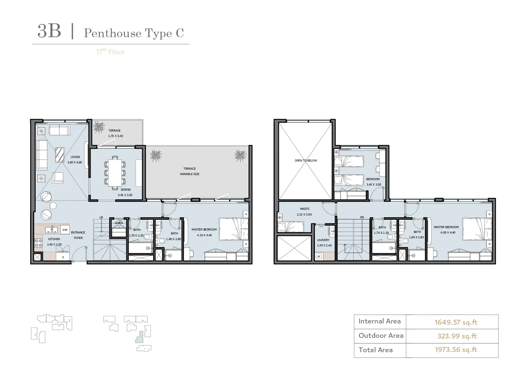 Penthouse Type C floor plan