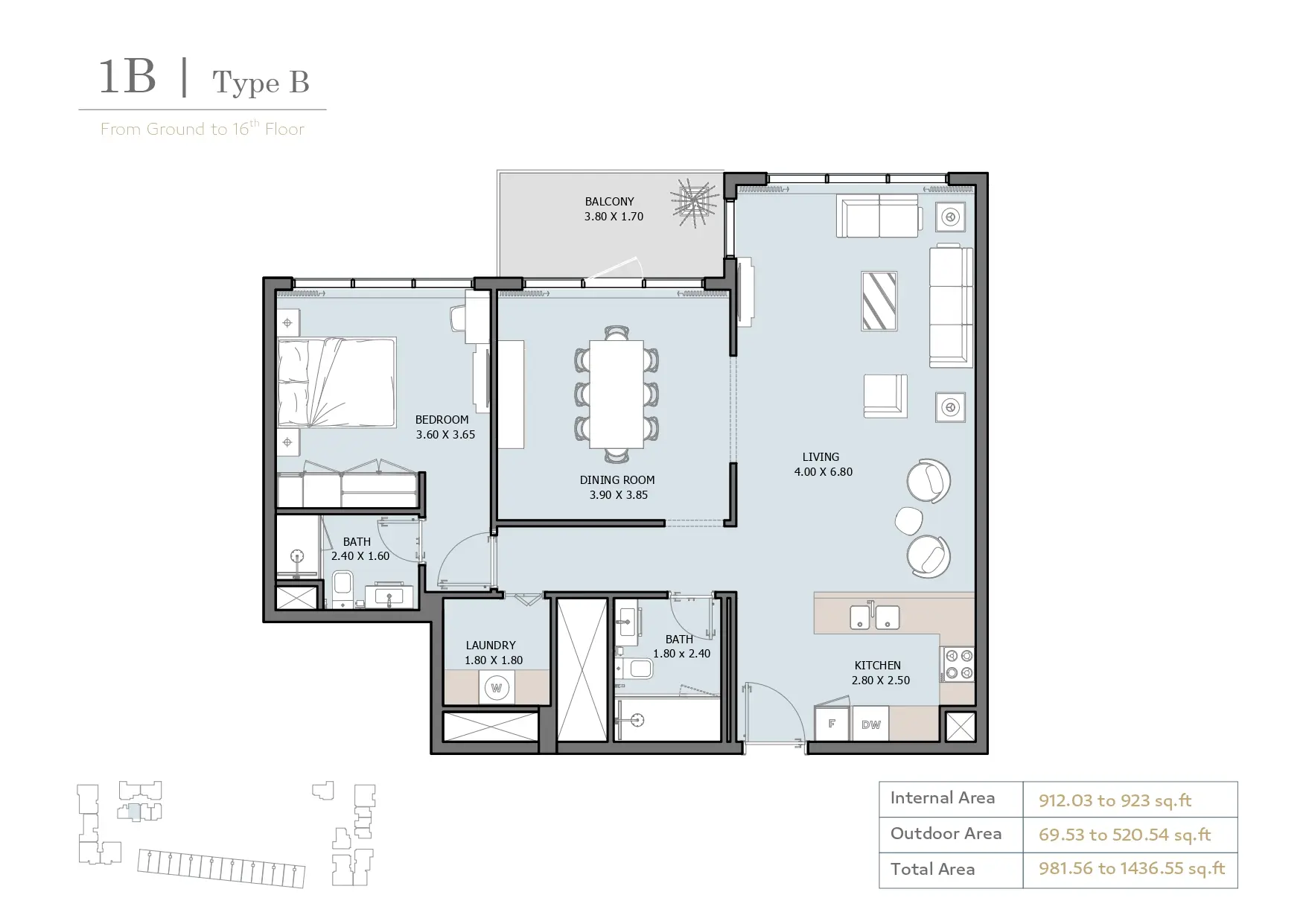 Type B floor plan