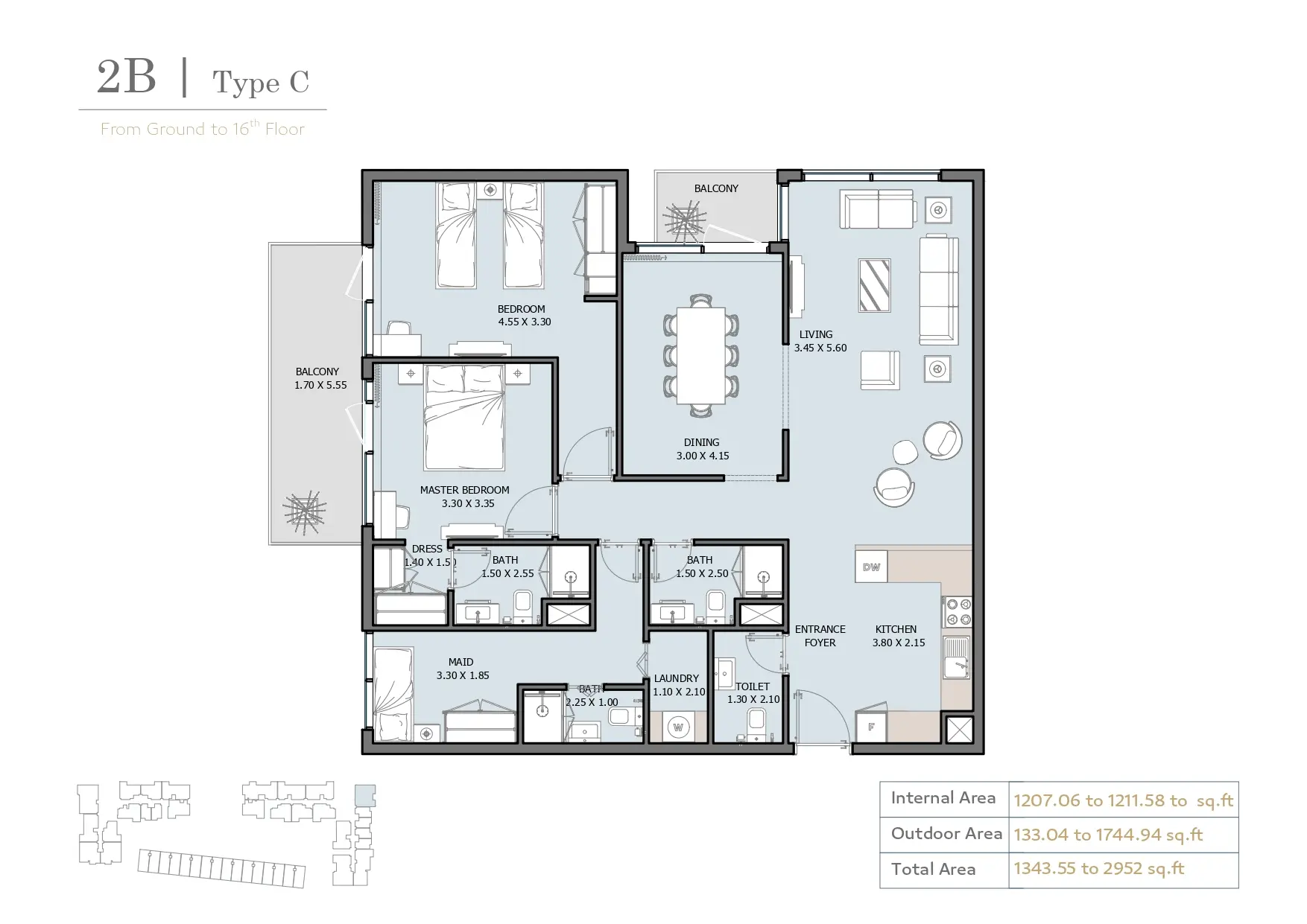 Type C floor plan