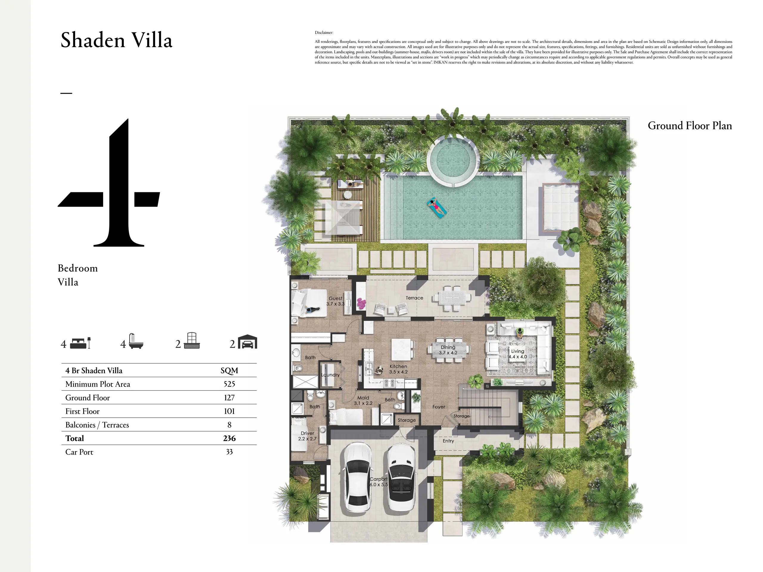 4 Bedroom Shaden Villa floor plan