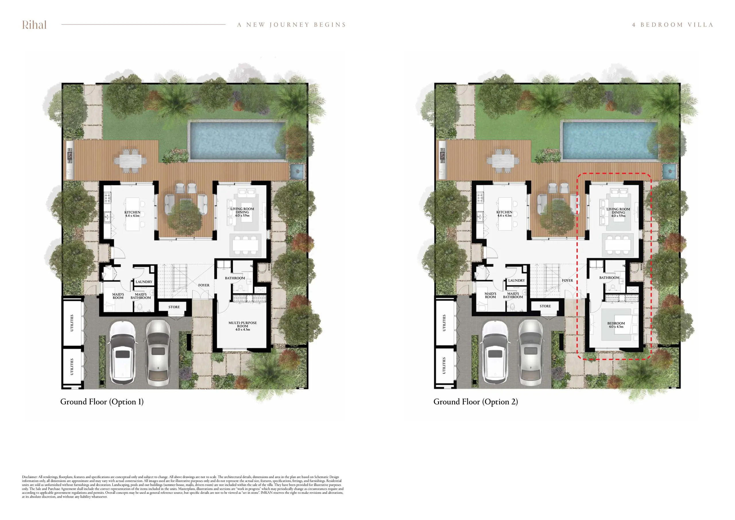 4 Bedroom Rihal Villa floor plan
