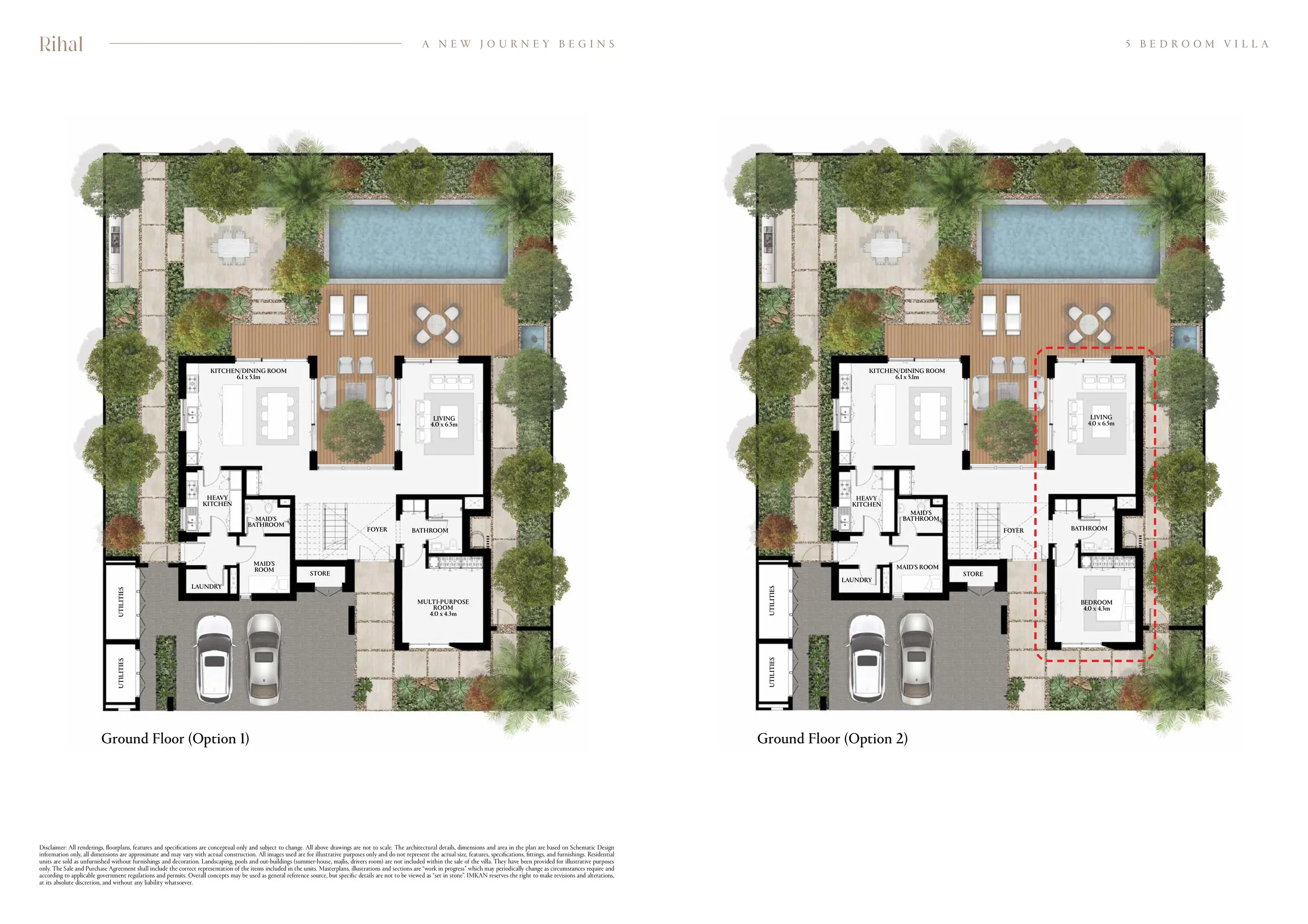 5 Bedroom Rihal Villa floor plan