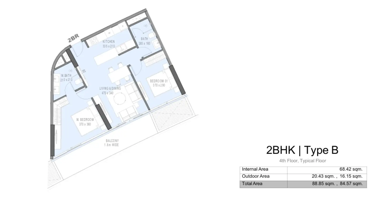 Type B floor plan