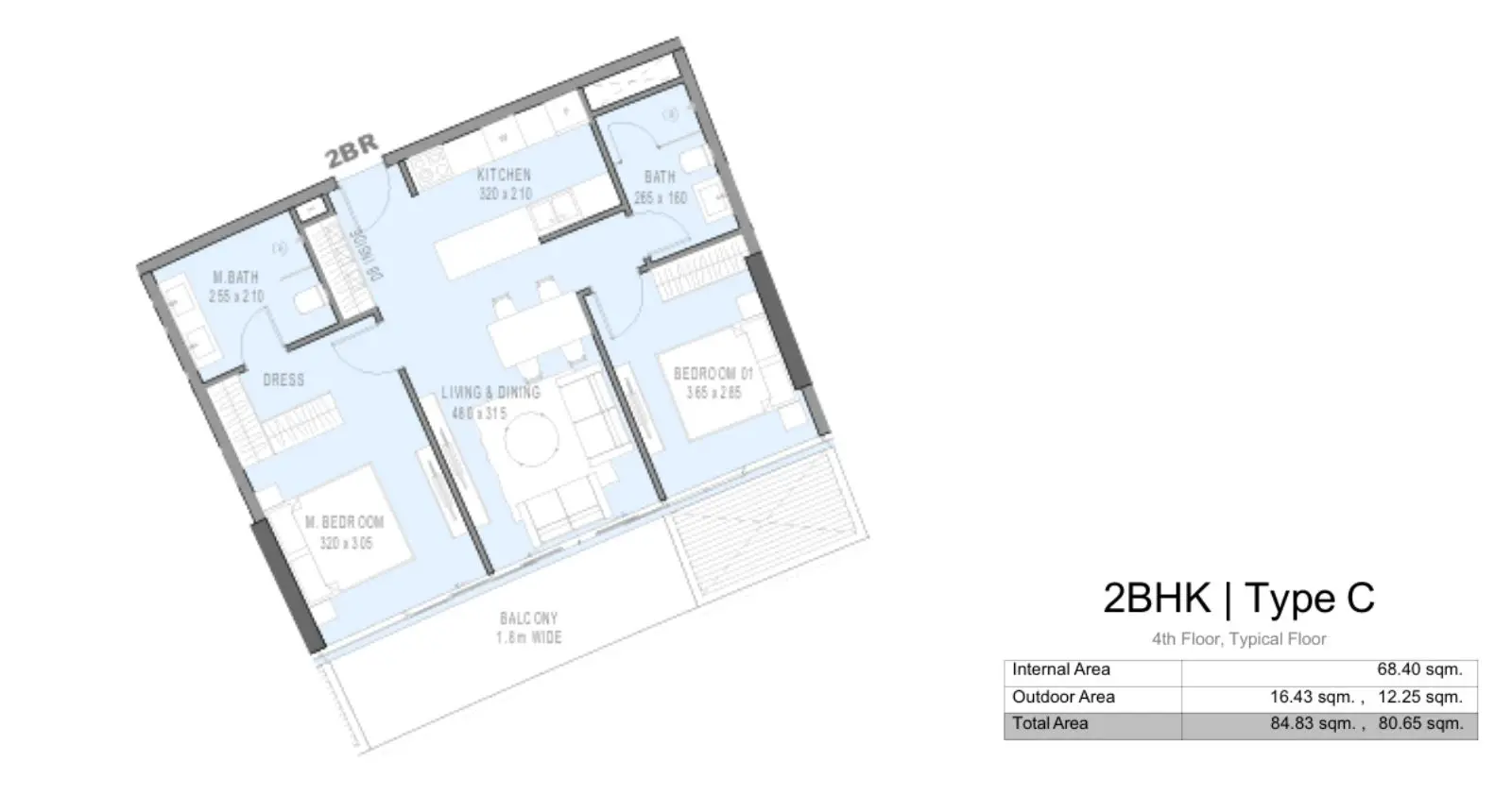 Type C floor plan
