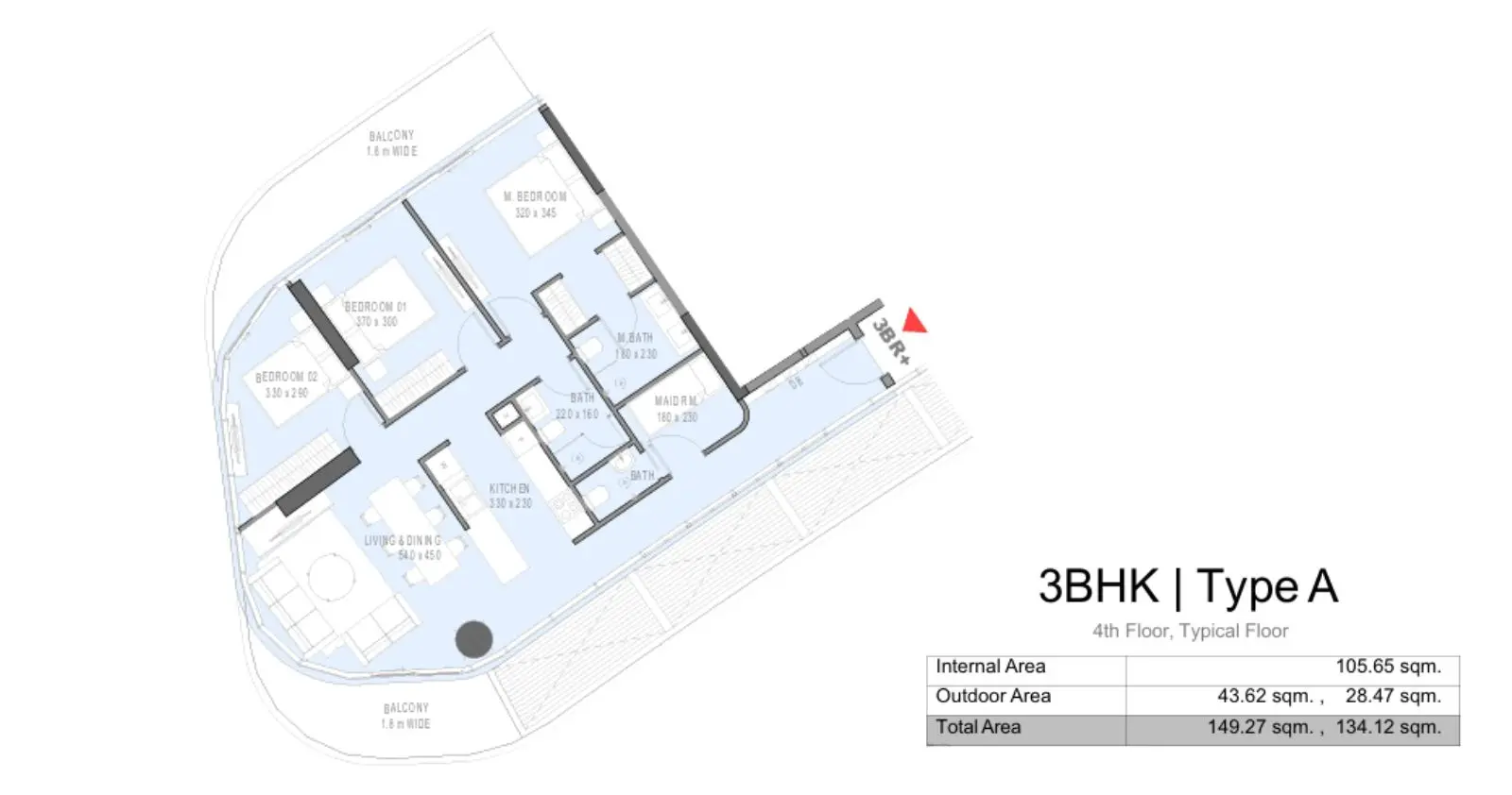 Type A floor plan