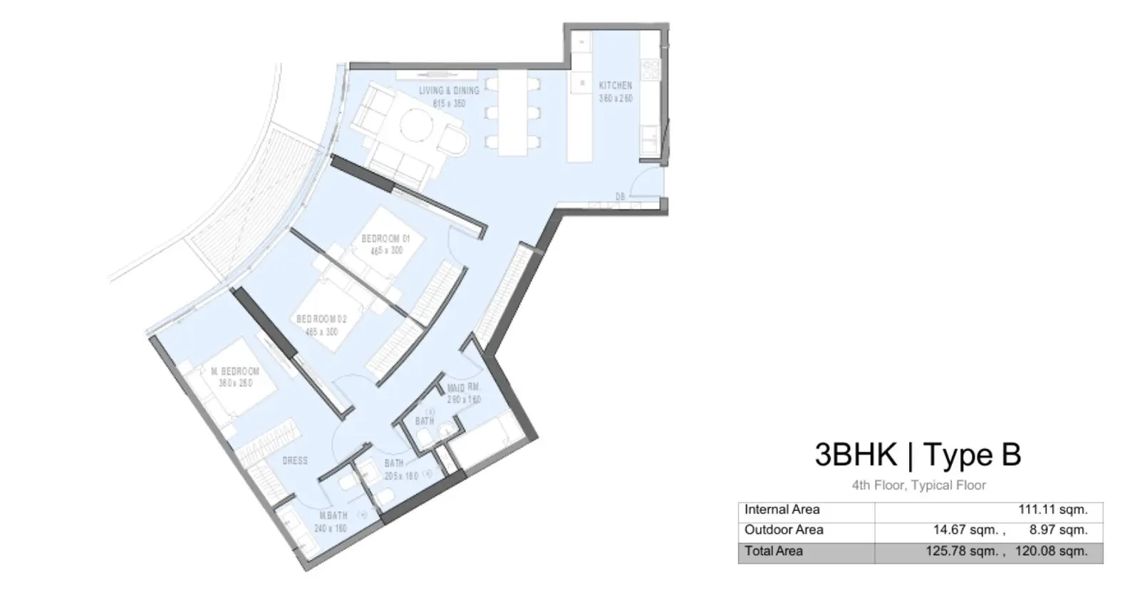 Type B floor plan