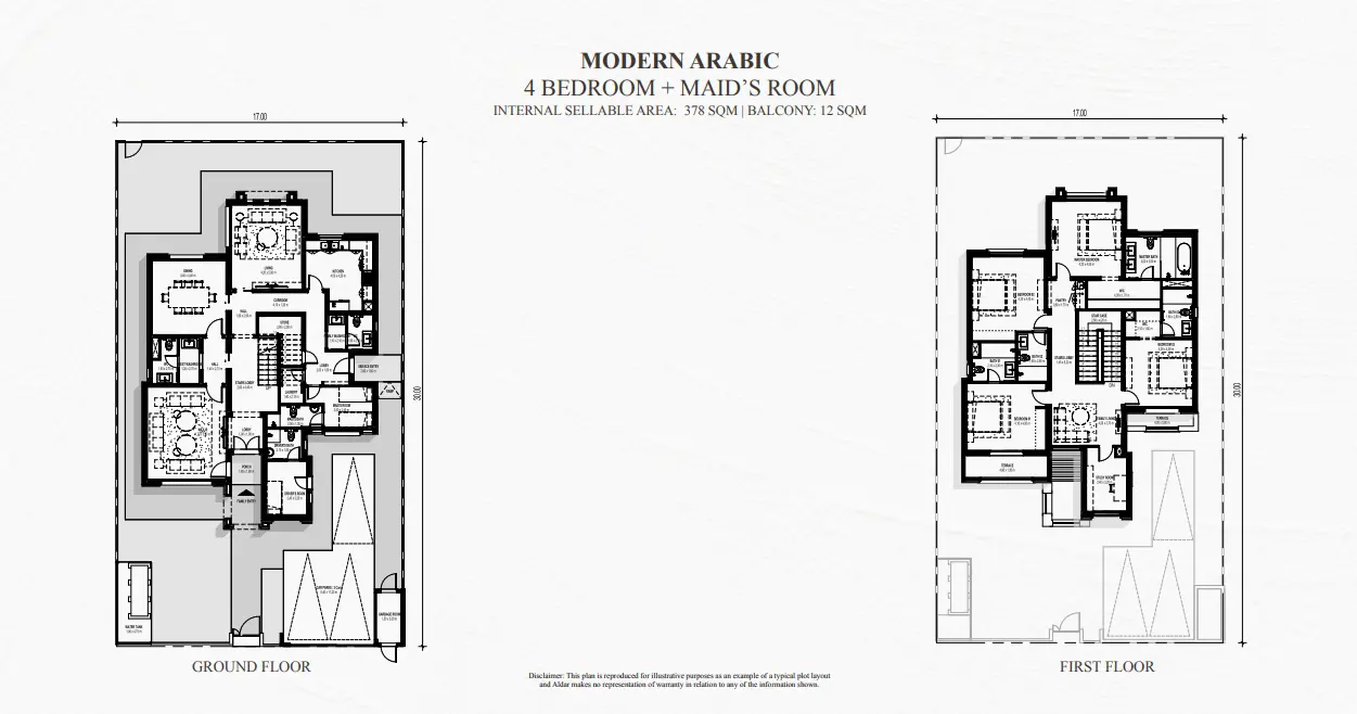 Modern Arabic floor plan