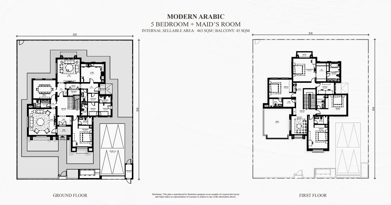 Modern Arabic floor plan