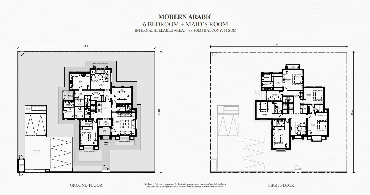 Modern Arabic floor plan