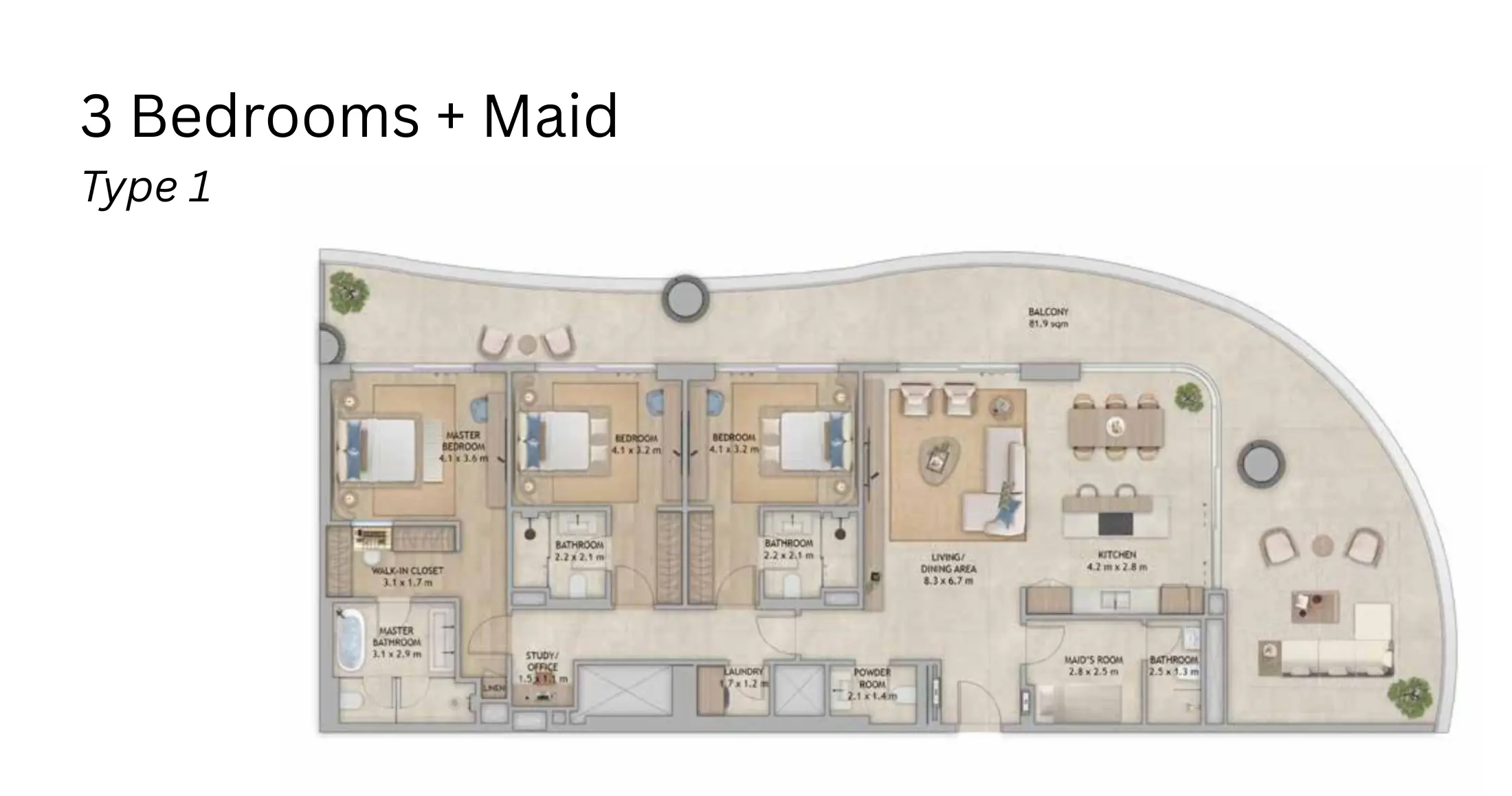 Type 1 floor plan