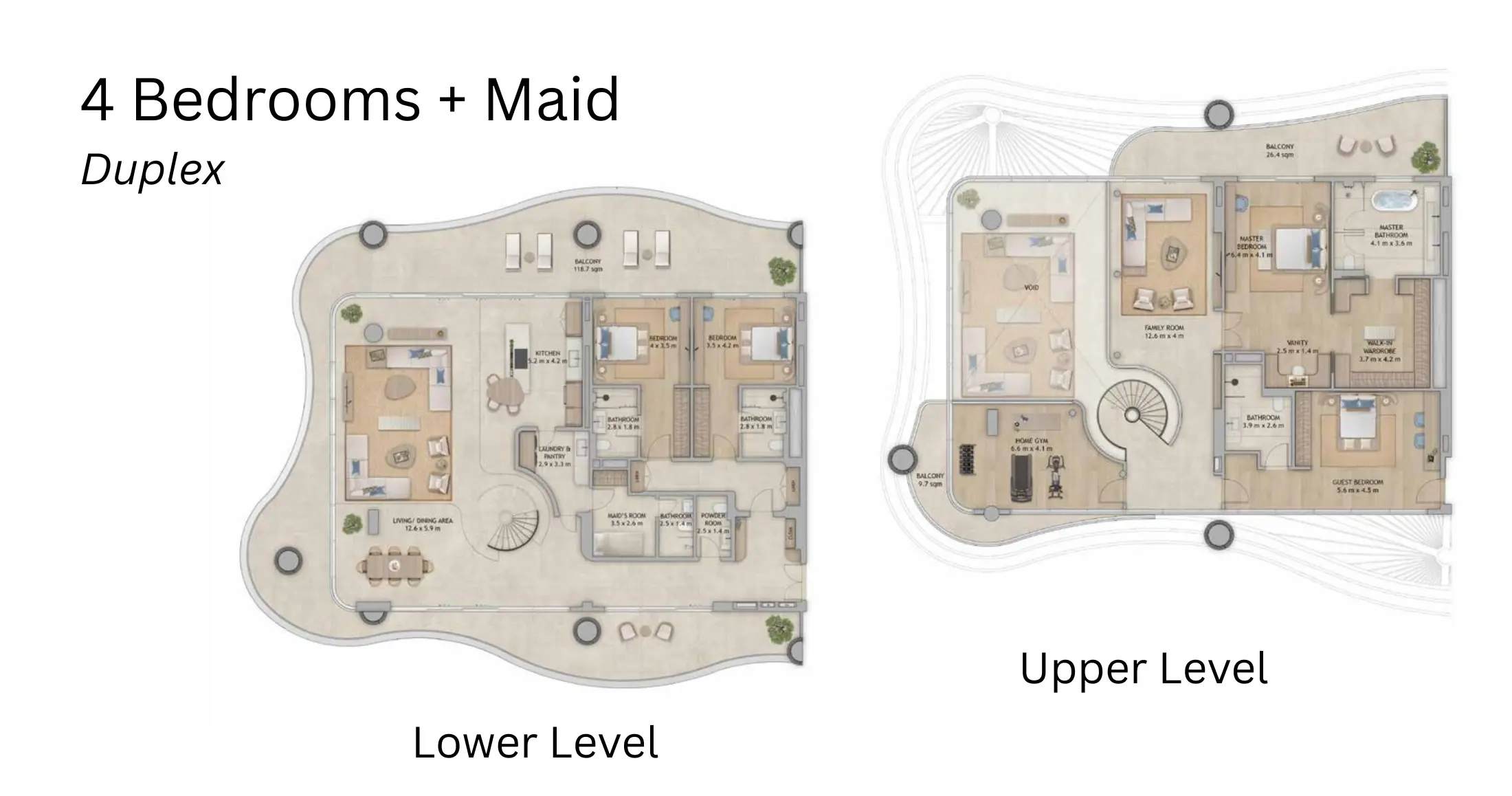 Lower & Upper Level floor plan