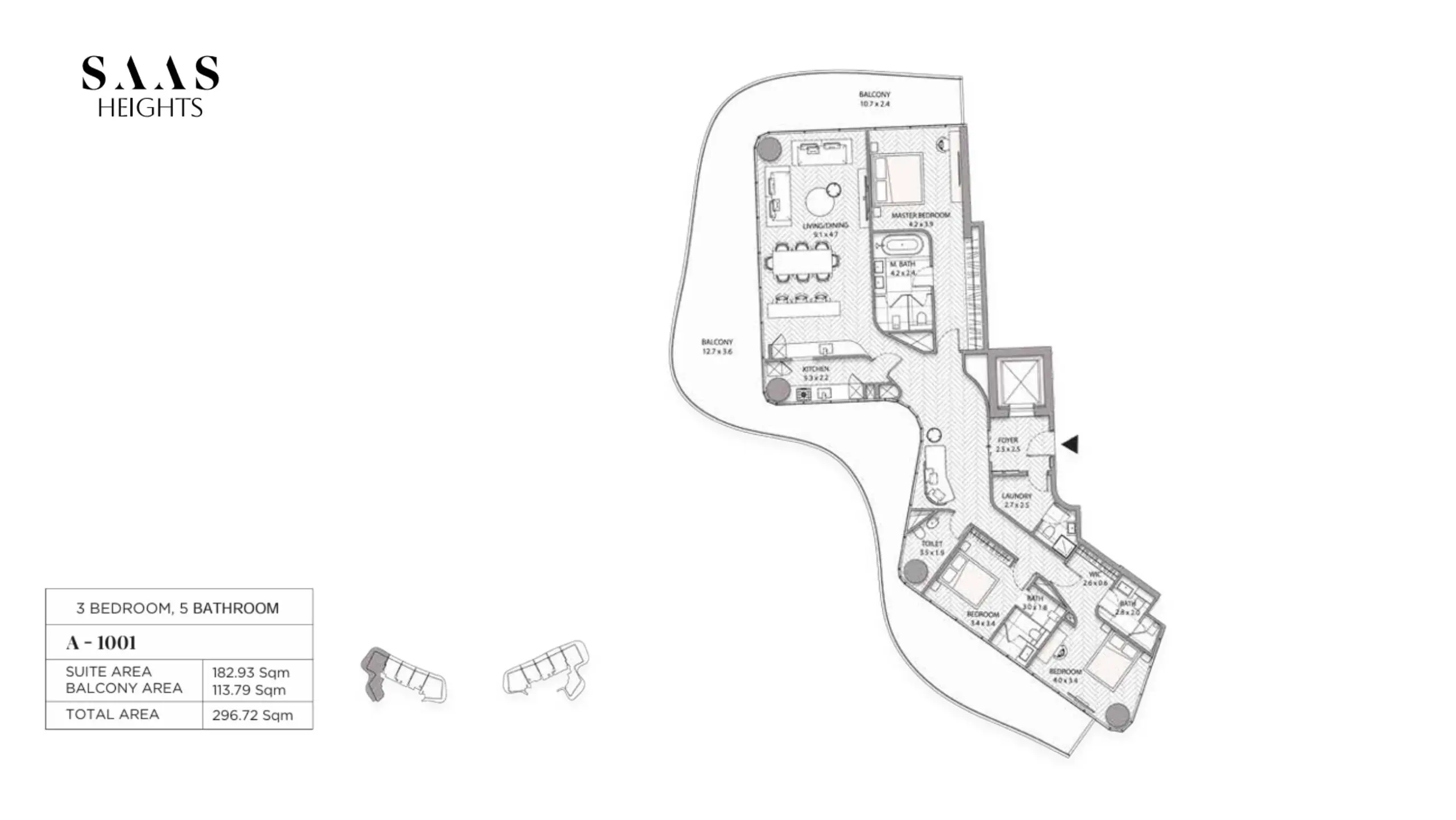 Type A‑1001 floor plan
