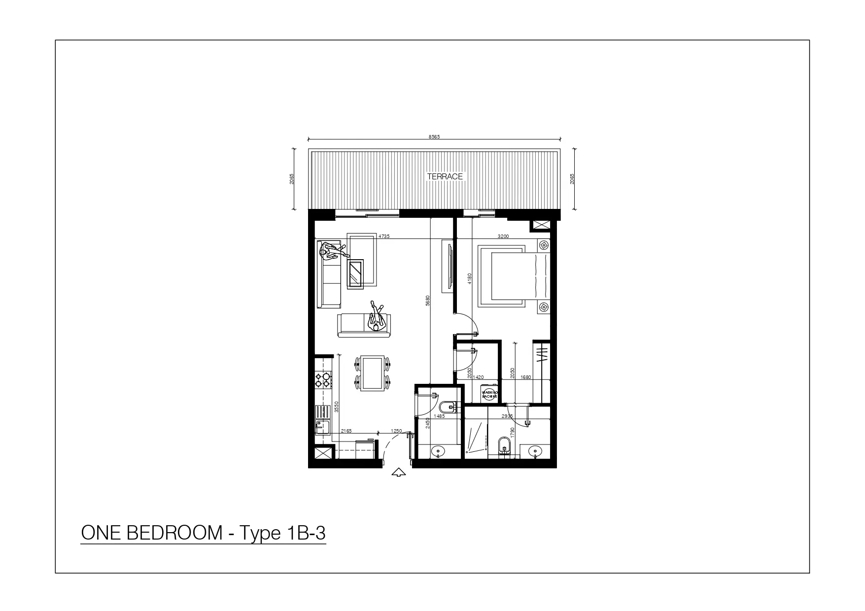 Type 1B-3 floor plan