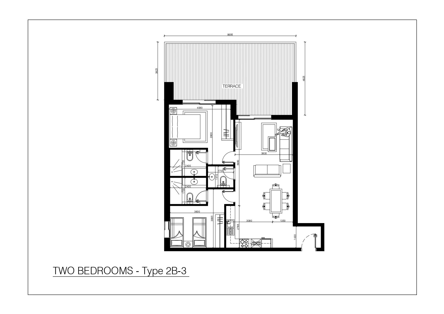 Type 2B-3 floor plan