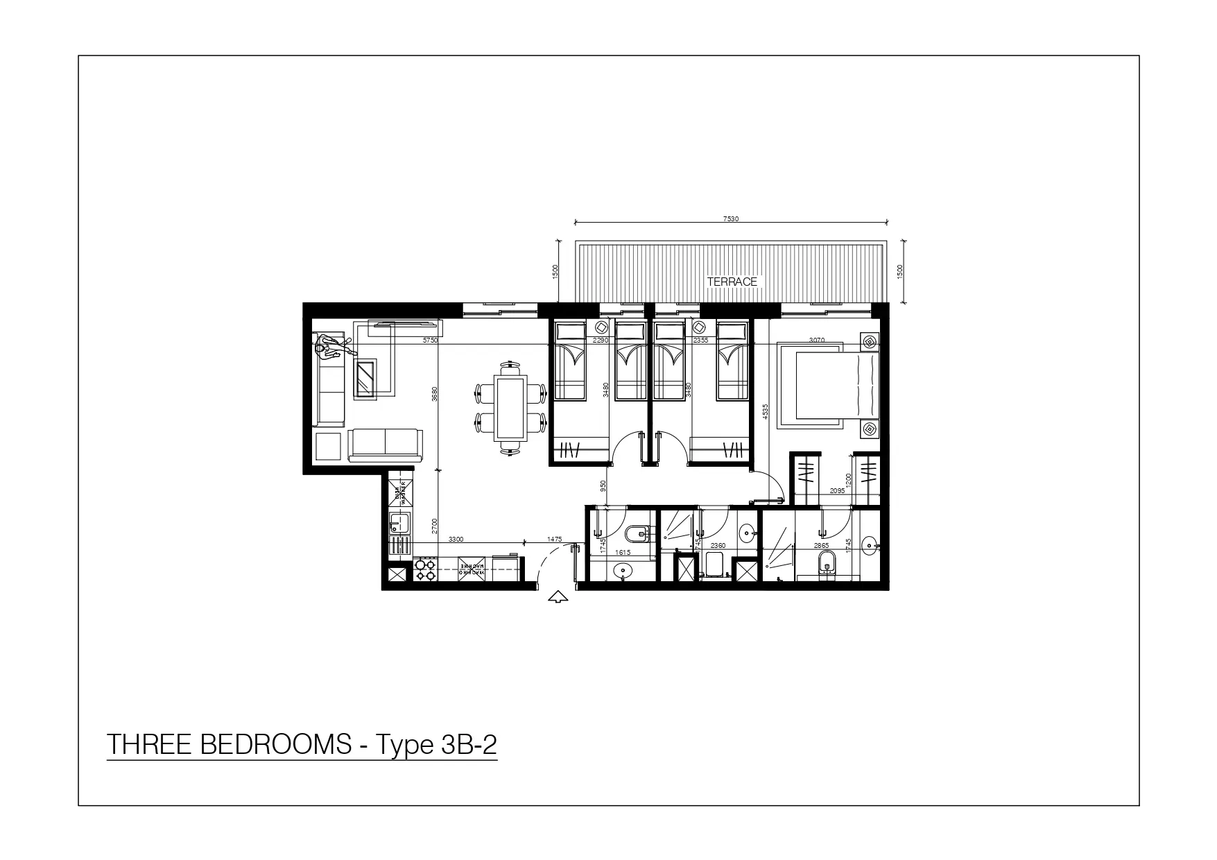 Type 3B-2 floor plan