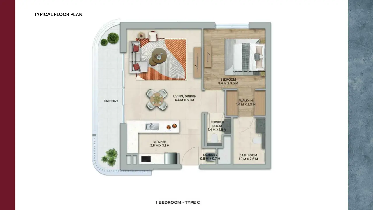 Type C floor plan