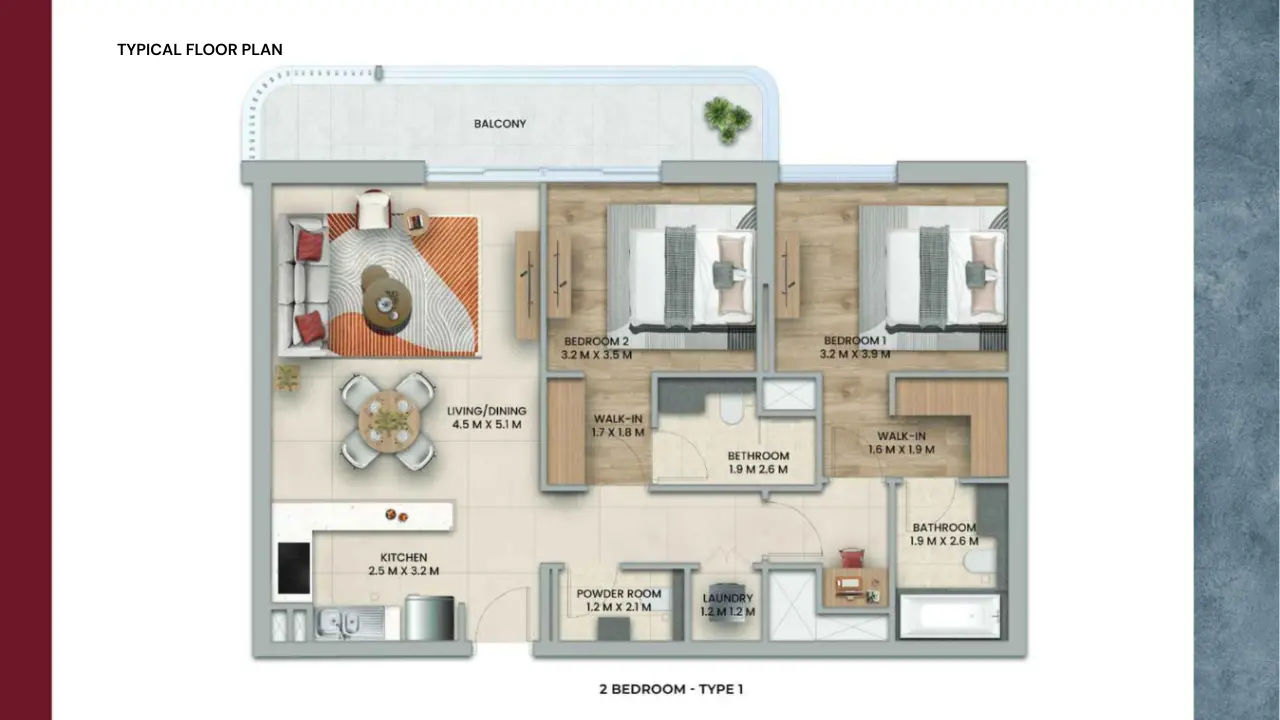 Type 1 floor plan