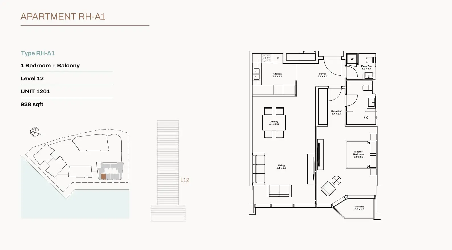 Type RH‑A1 floor plan