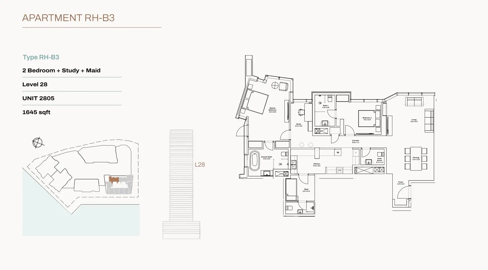Unit 2805 floor plan