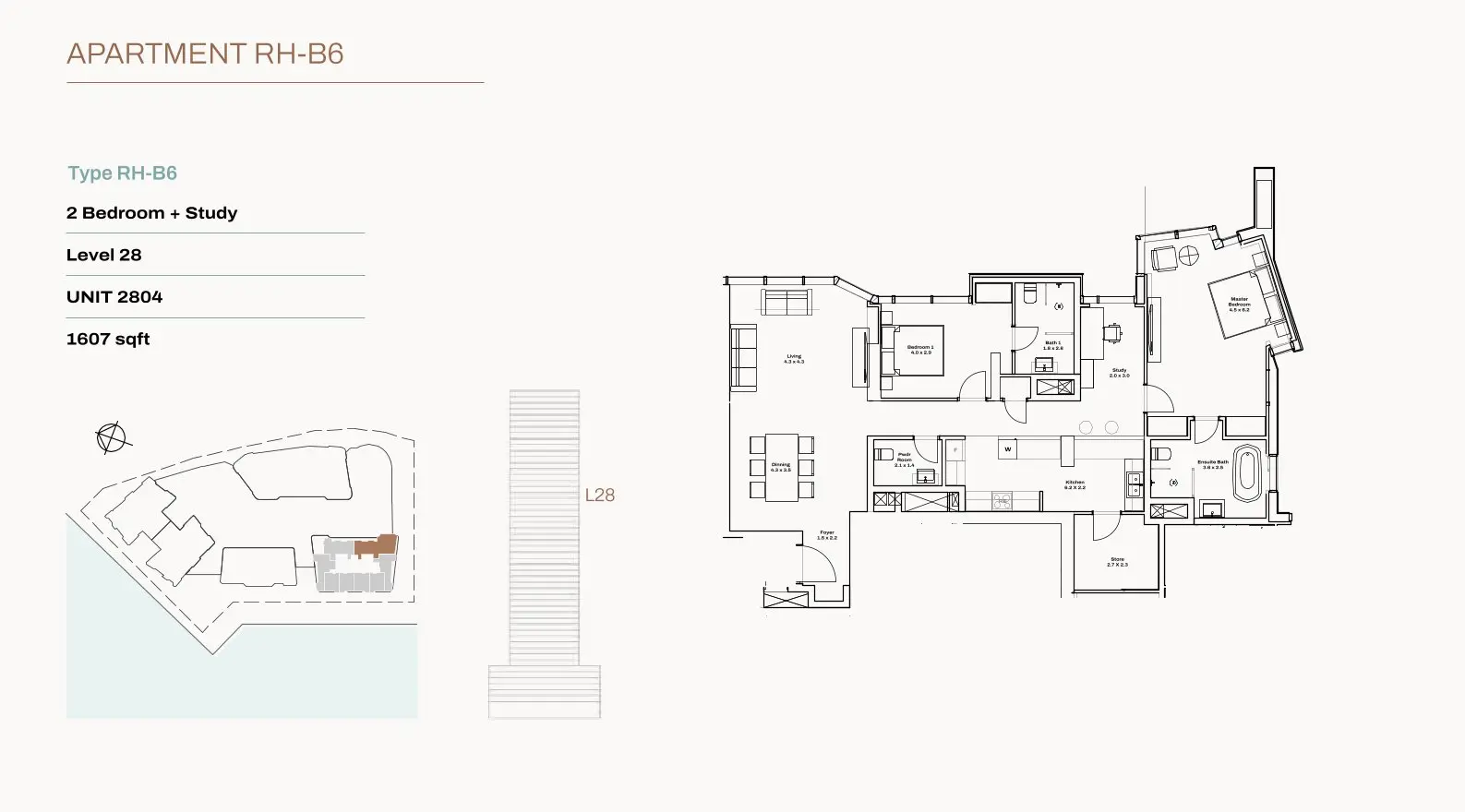 Unit 2804 floor plan