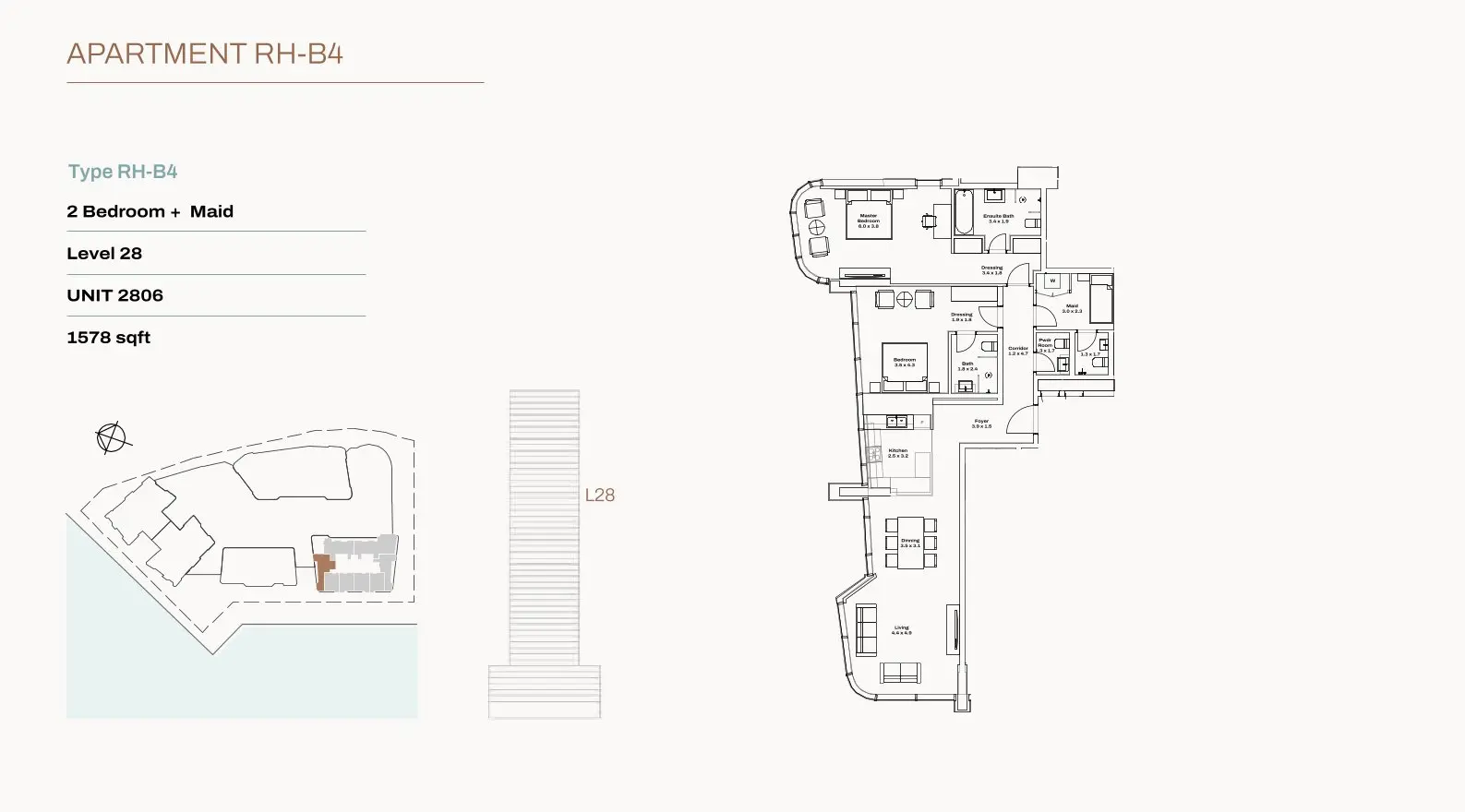 Unit 2806 floor plan