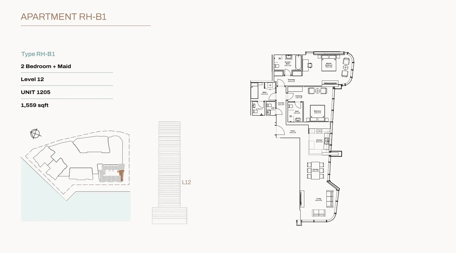 Unit 1205 floor plan