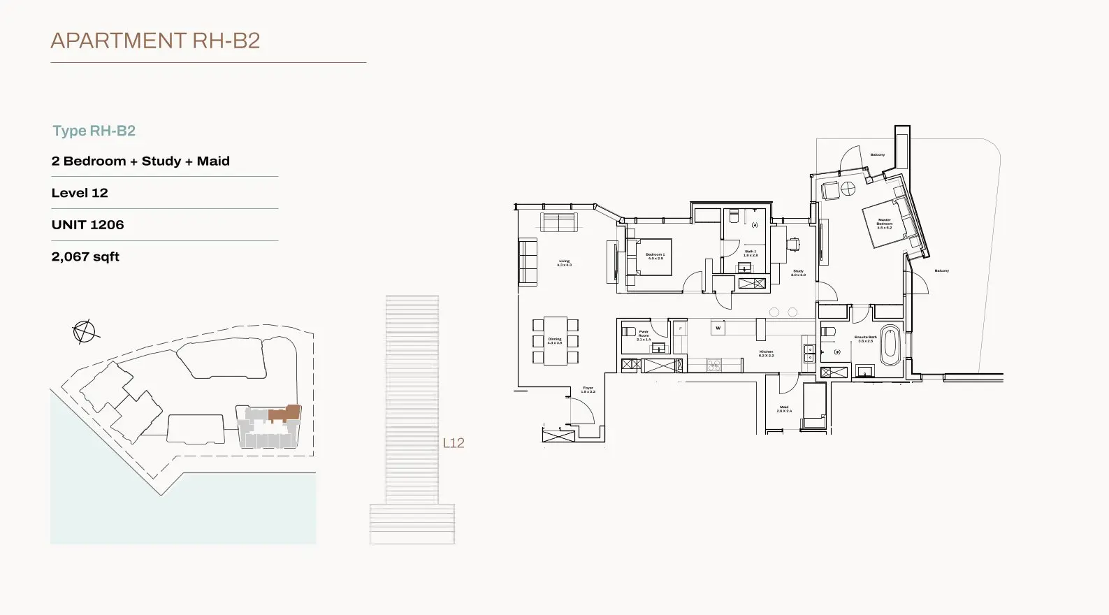 Unit 1206 floor plan