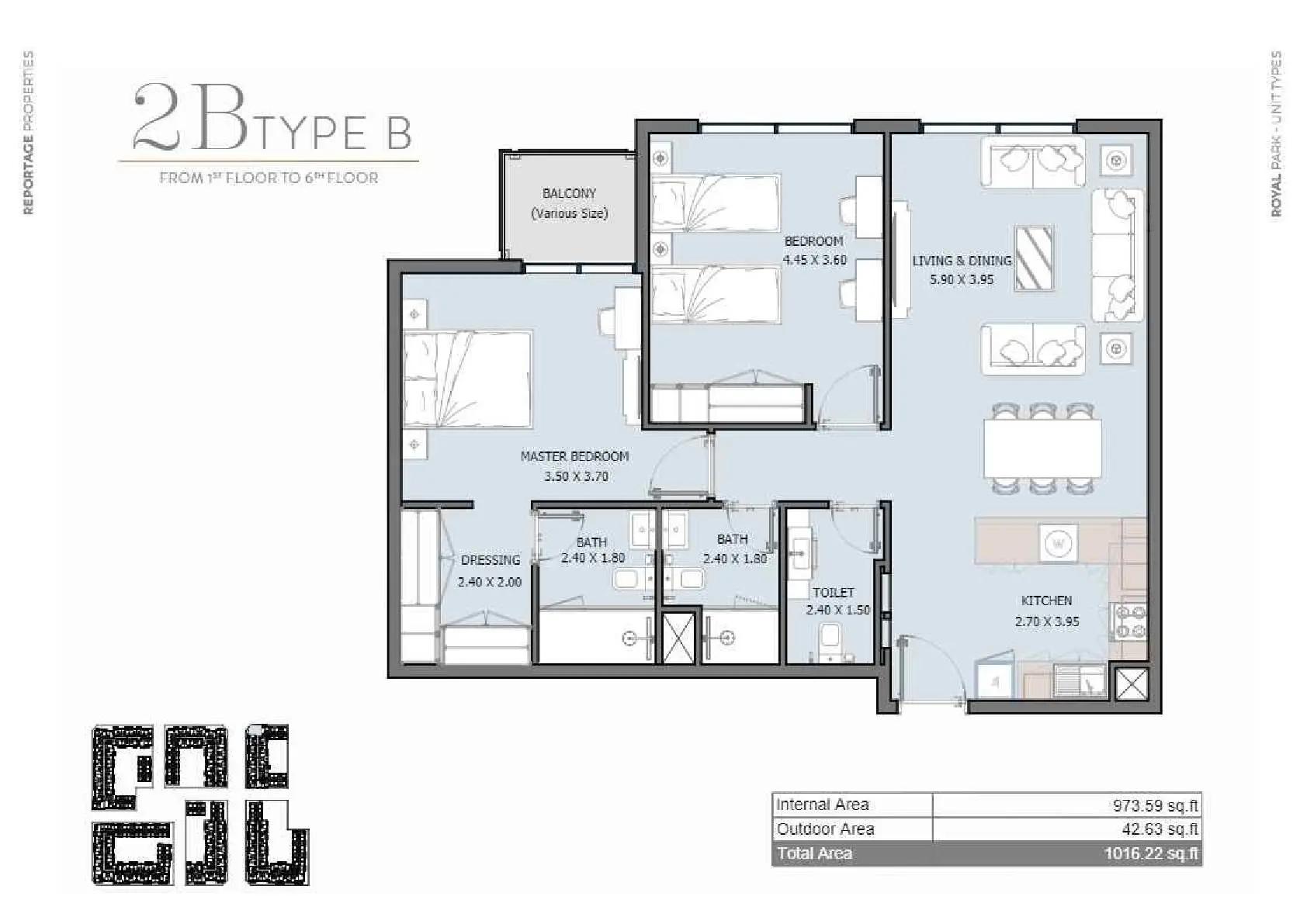 Type B` floor plan