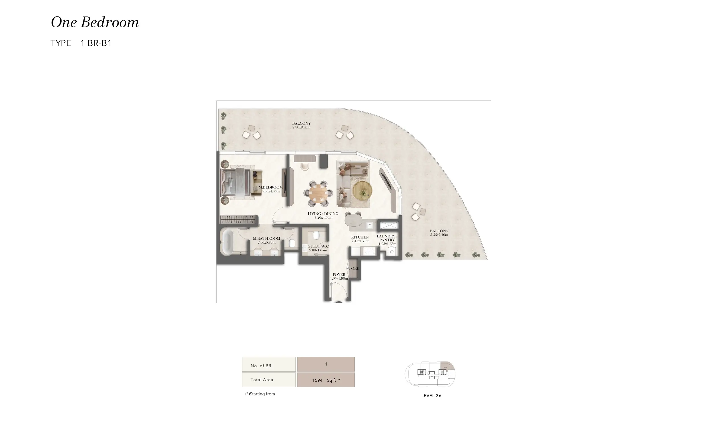 Type B1 floor plan