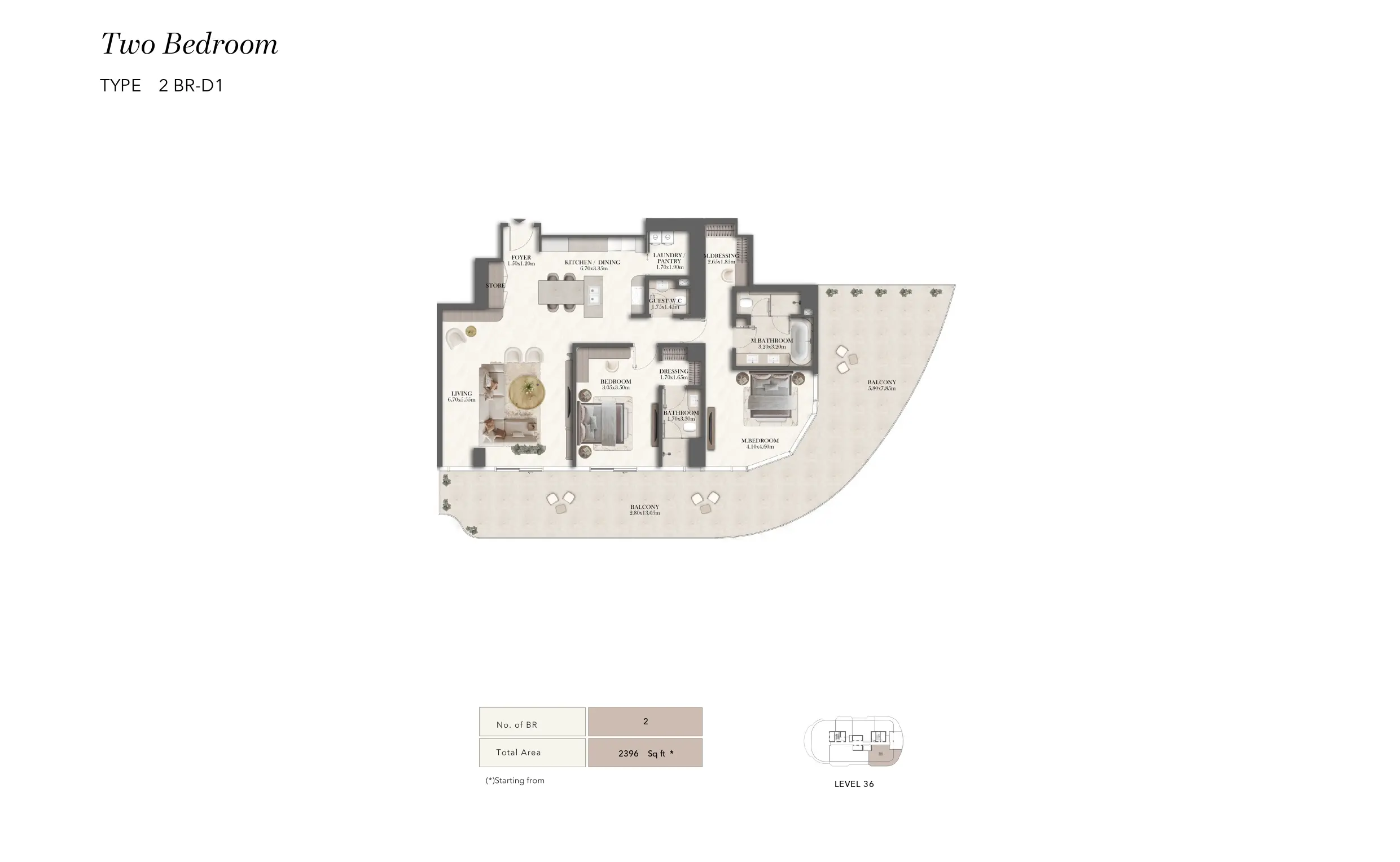 Type D1 floor plan
