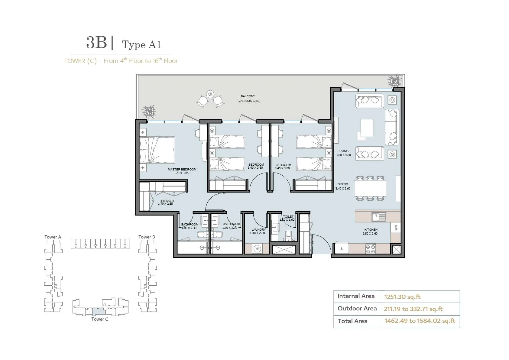 Type A1 floor plan